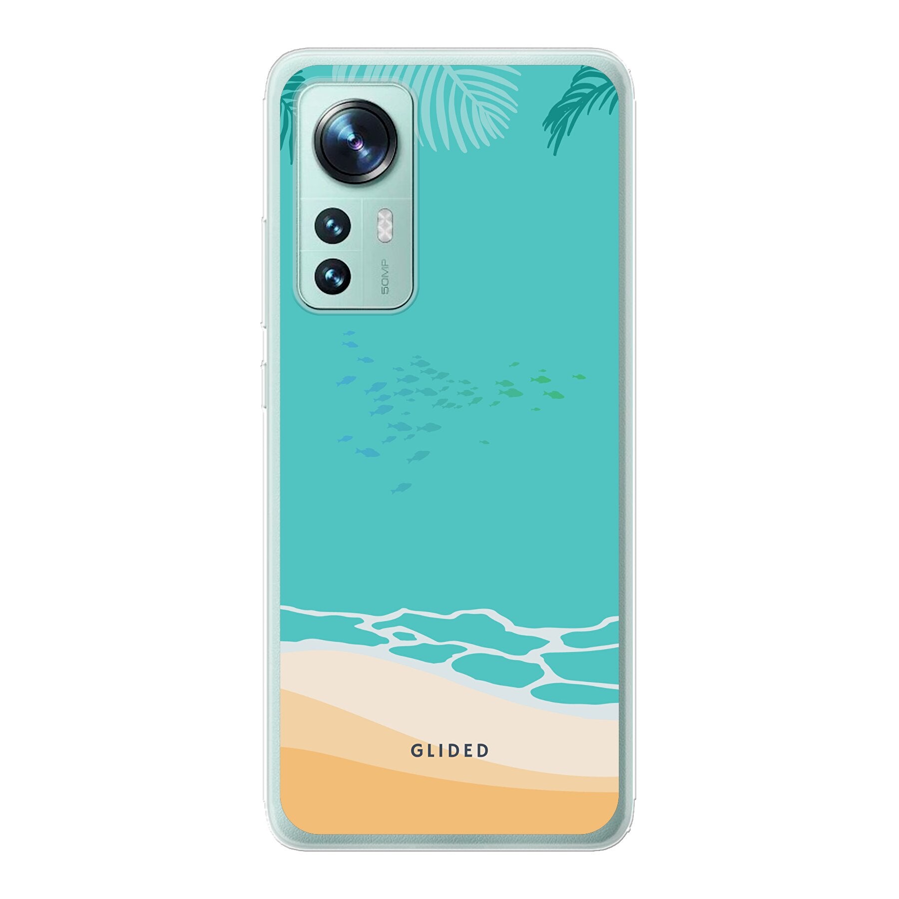 Beachy-Hülle für Xiaomi 12 Pro mit einzigartigem Stranddesign, bietet stilvollen Schutz und präzise Aussparungen.