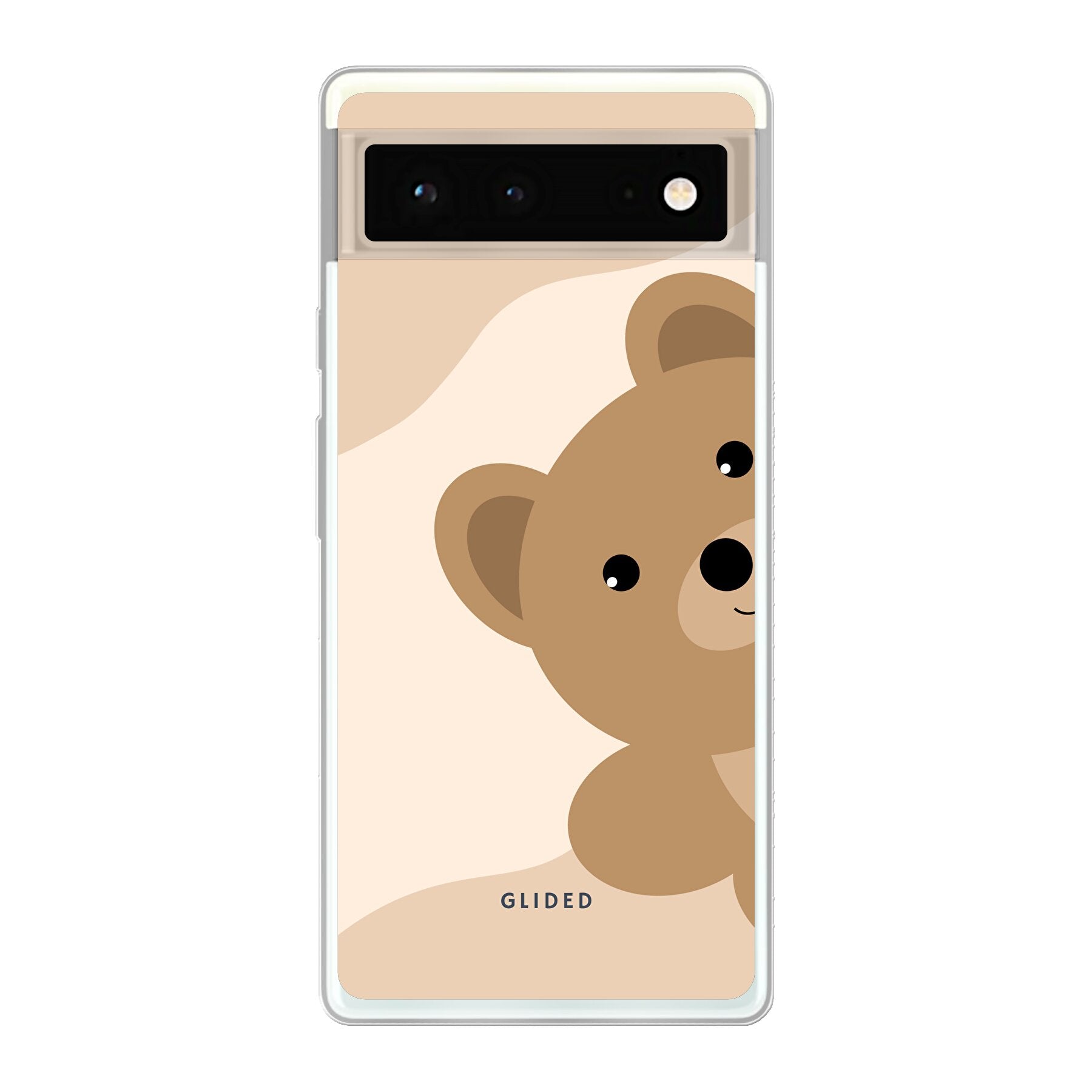 BearLove Google Pixel 6 Handyhülle mit süßem Bärendesign, bietet Schutz und Stil.