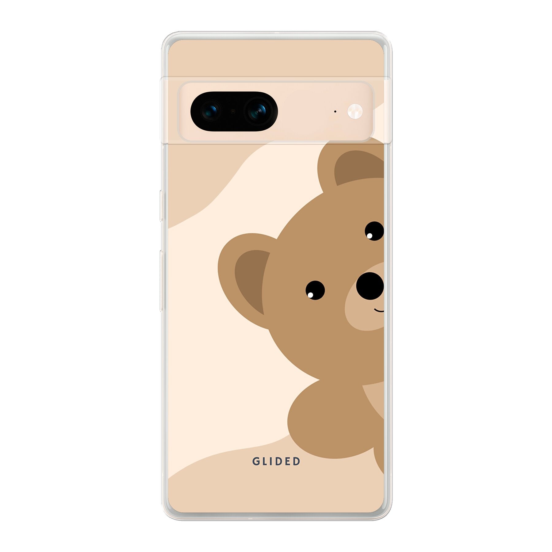 BearLove Google Pixel 7 Handyhülle mit süßem Bärendesign, bietet Schutz und Stil.