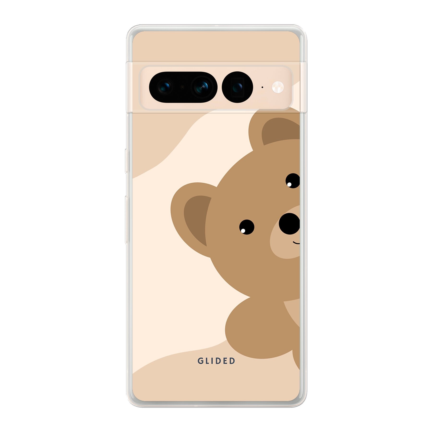 BearLove Google Pixel 7 Pro Handyhülle mit süßem Bärendesign, bietet Schutz und Stil für dein Smartphone.