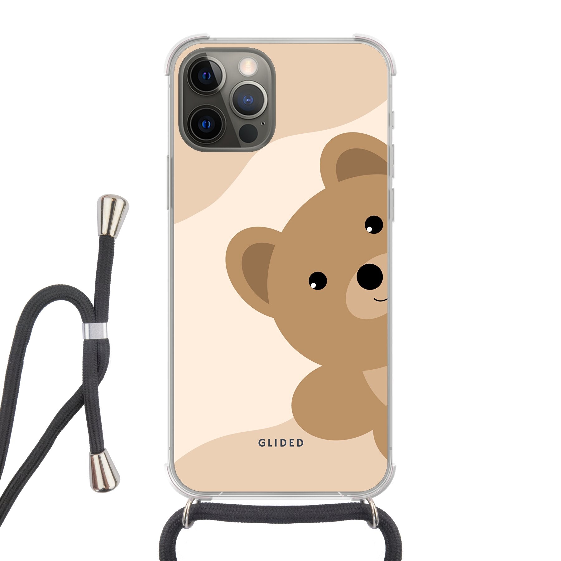 BearLove iPhone 12 Handyhülle mit süßem Bärendesign, bietet Schutz und Stil.