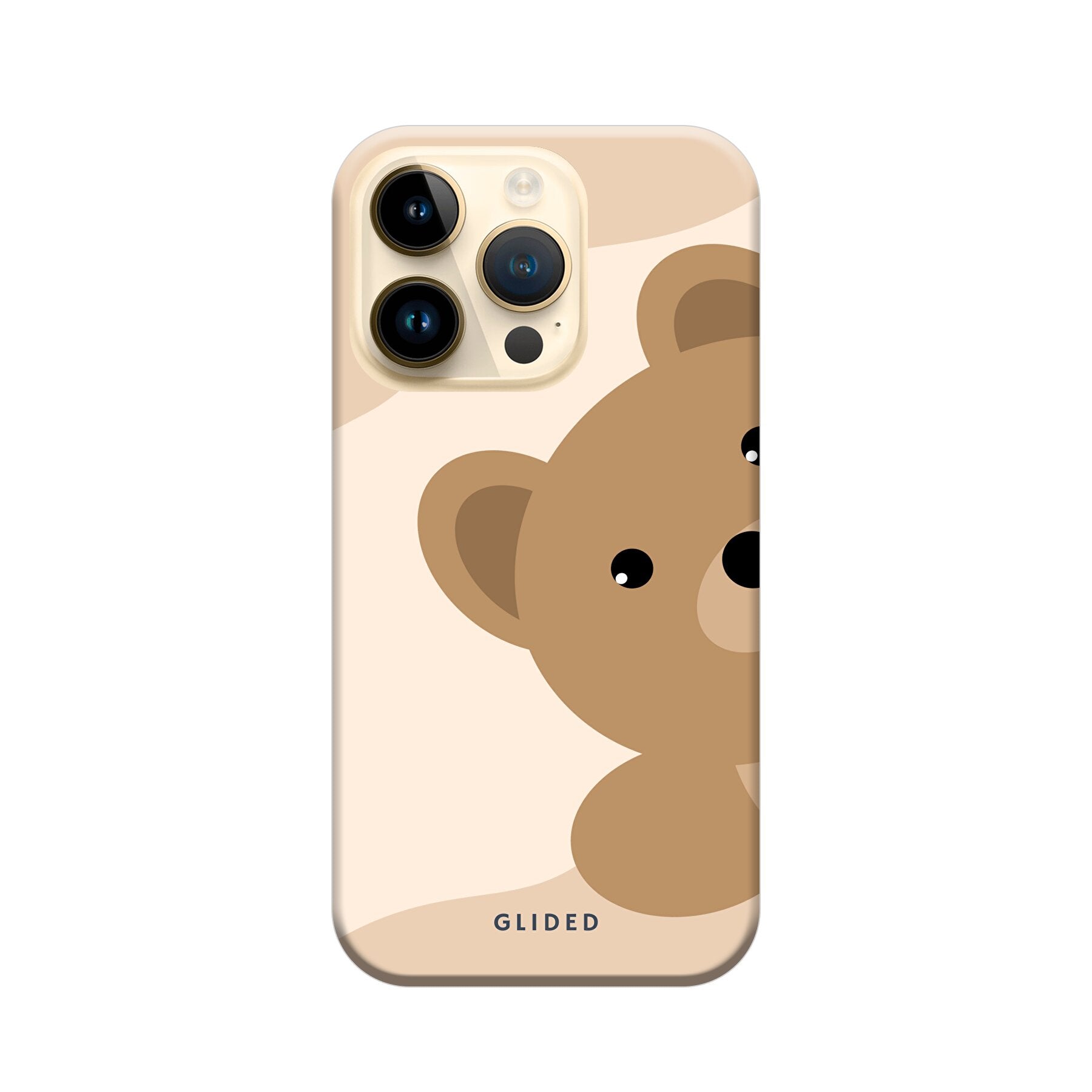 BearLove iPhone 14 Pro Handyhülle mit süßem Bärendesign, idealer Schutz und schlankem Profil.