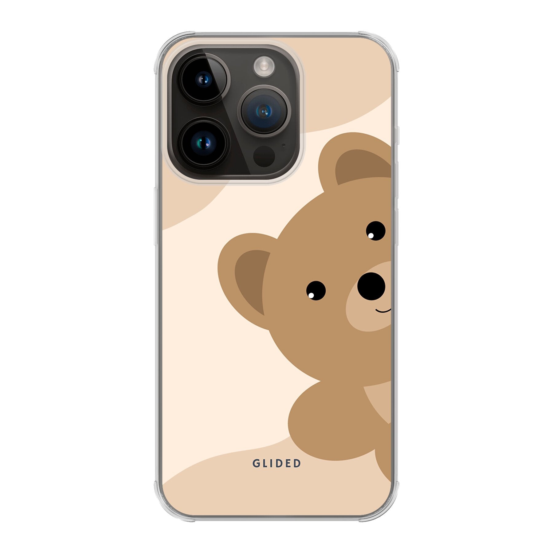 BearLove iPhone 14 Pro Handyhülle mit süßem Bärendesign, idealer Schutz und schlankem Profil.