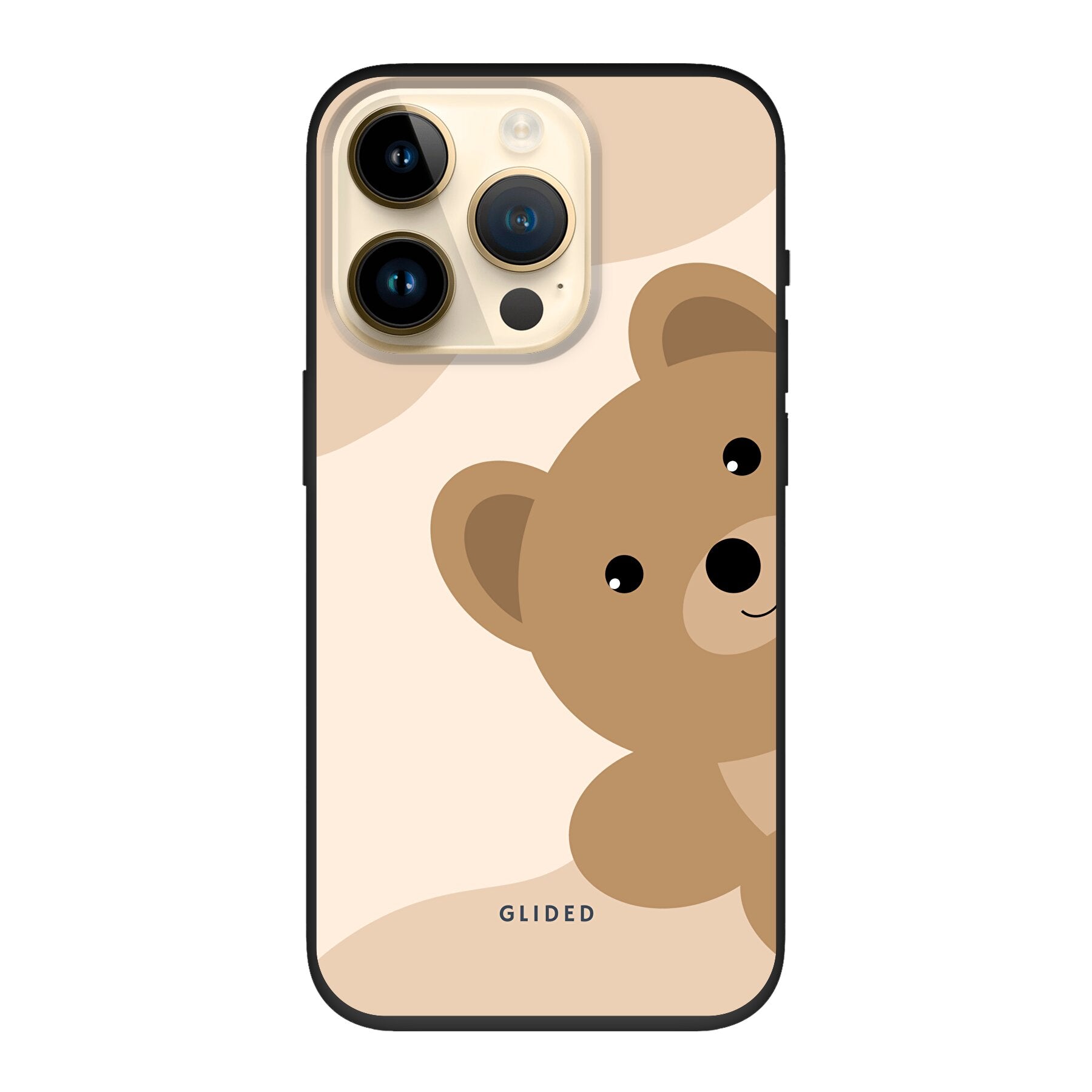 BearLove iPhone 14 Pro Handyhülle mit süßem Bärendesign, idealer Schutz und schlankem Profil.