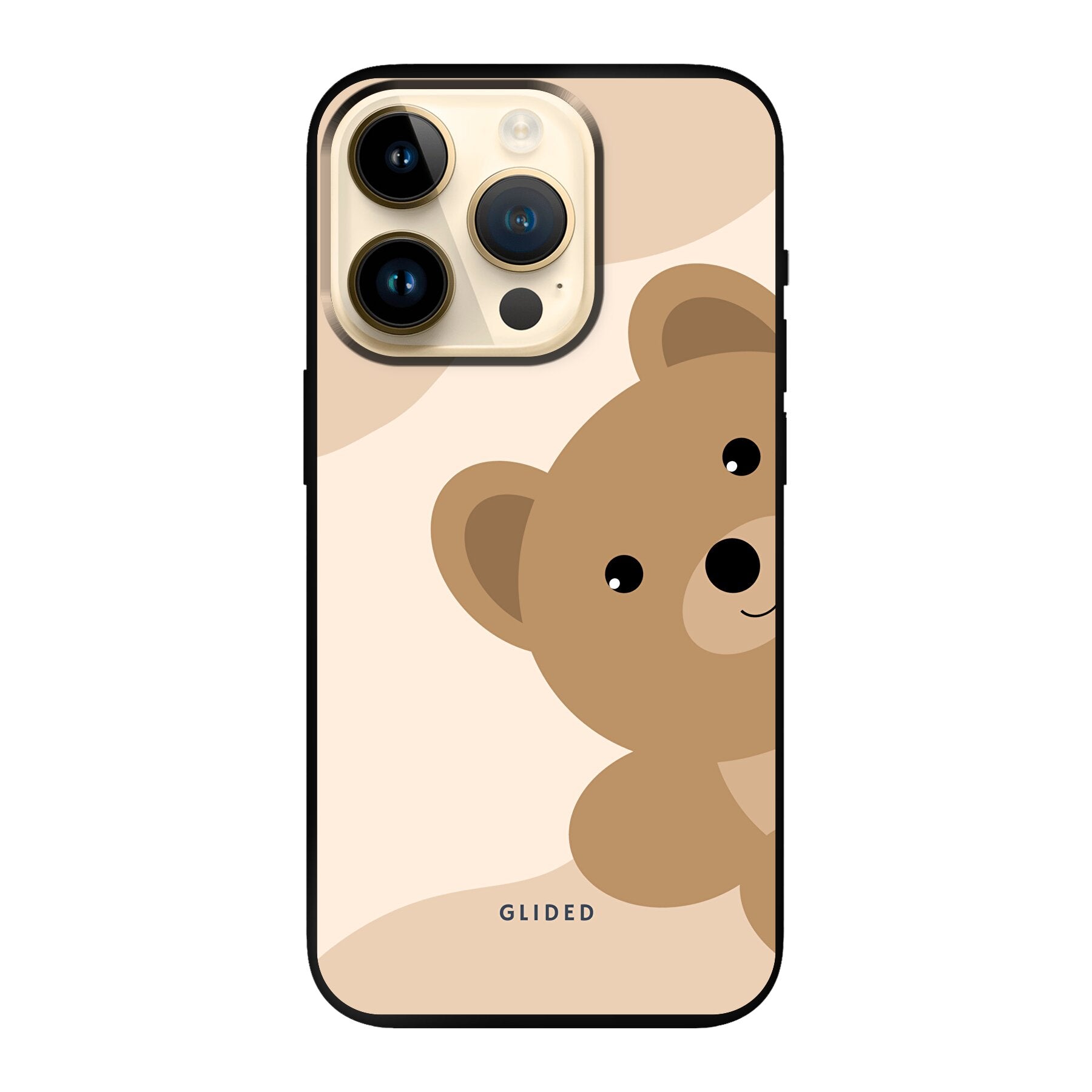 BearLove iPhone 14 Pro Handyhülle mit süßem Bärendesign, idealer Schutz und schlankem Profil.