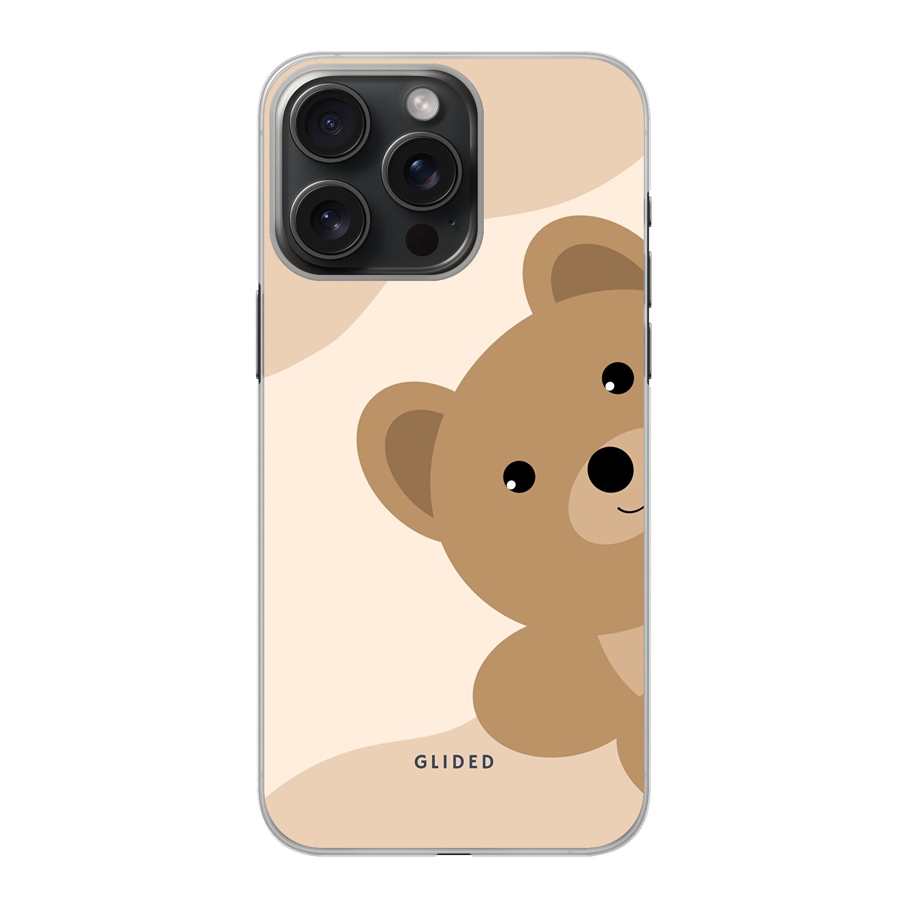 BearLove iPhone 15 Pro Max Handyhülle mit süßem Bärenmotiv, idealer Schutz und stilvolles Design.