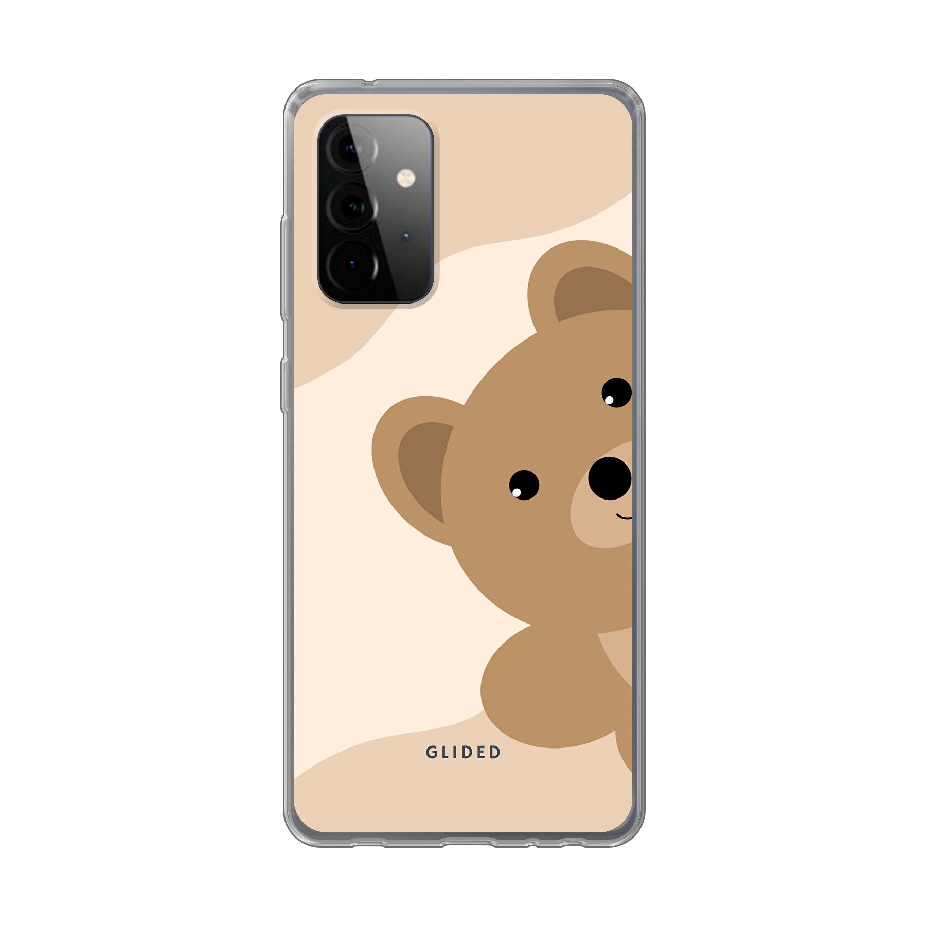 BearLove Handyhülle für Samsung Galaxy A72 5G mit süßem Bärenmotiv, bietet stilvollen Schutz und Komfort.