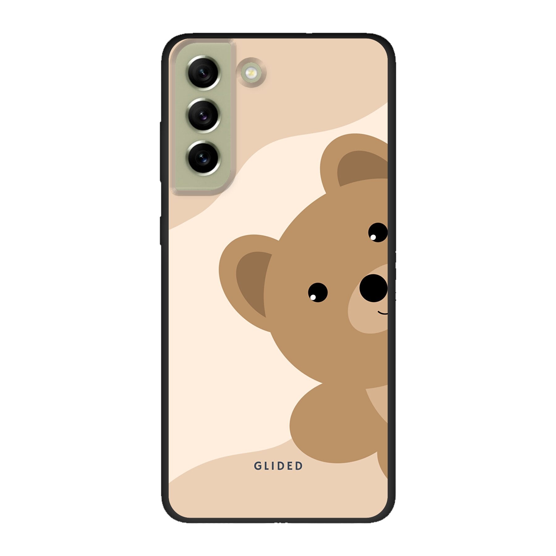 BearLove Handyhülle für Samsung Galaxy S21 FE mit süßem Bärendesign, bietet Schutz und Stil.