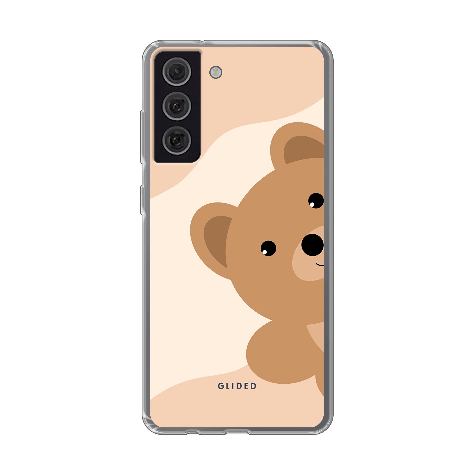 BearLove Handyhülle für Samsung Galaxy S21 FE mit süßem Bärendesign, bietet Schutz und Stil.