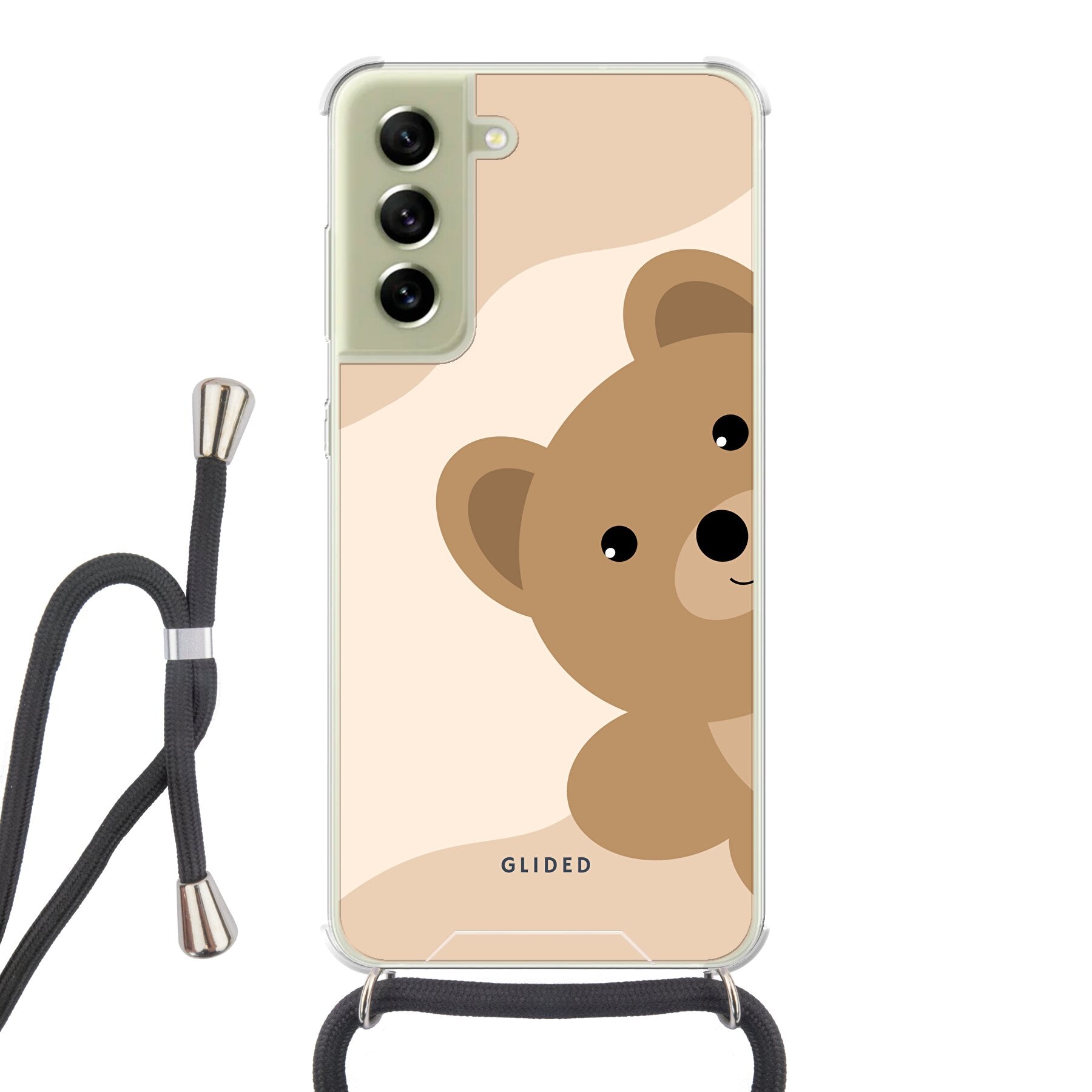 BearLove Handyhülle für Samsung Galaxy S21 FE mit süßem Bärendesign, bietet Schutz und Stil.