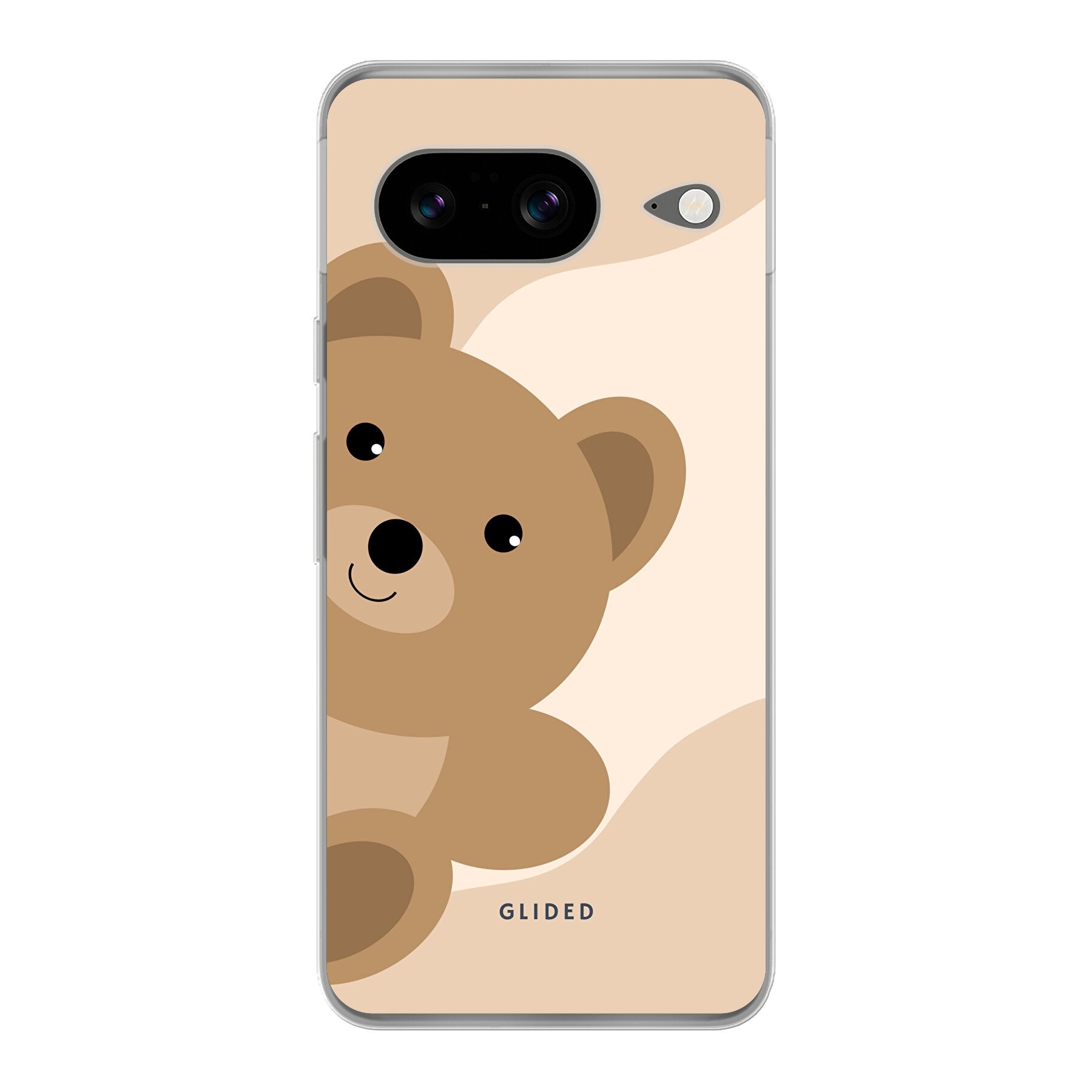 BearLove Right Google Pixel 8 Handyhülle mit süßem Bärendesign, bietet Schutz und Stil für dein Smartphone.