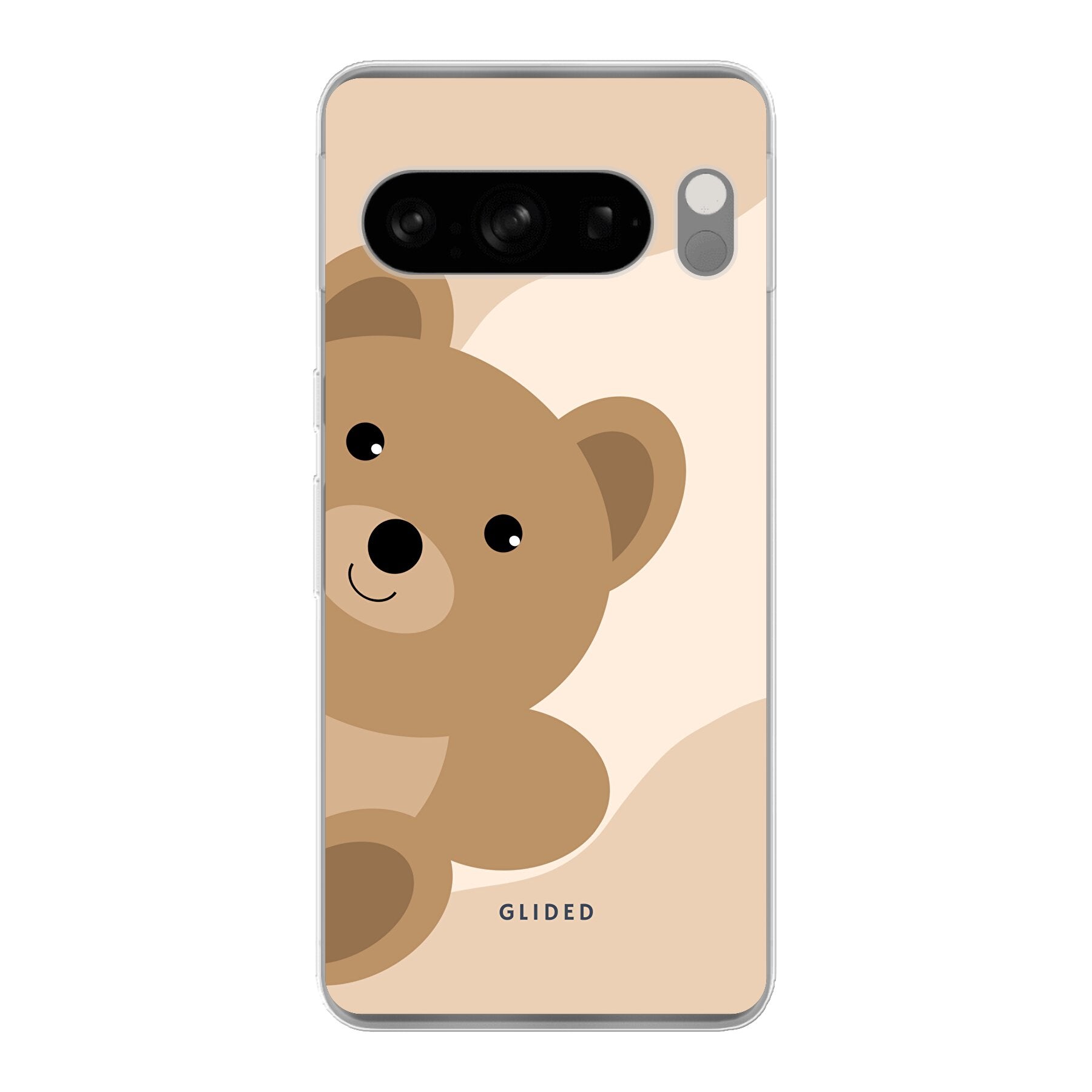 BearLove Right Handyhülle für Google Pixel 8 Pro mit süßem Bärenmotiv, bietet Schutz und Stil.