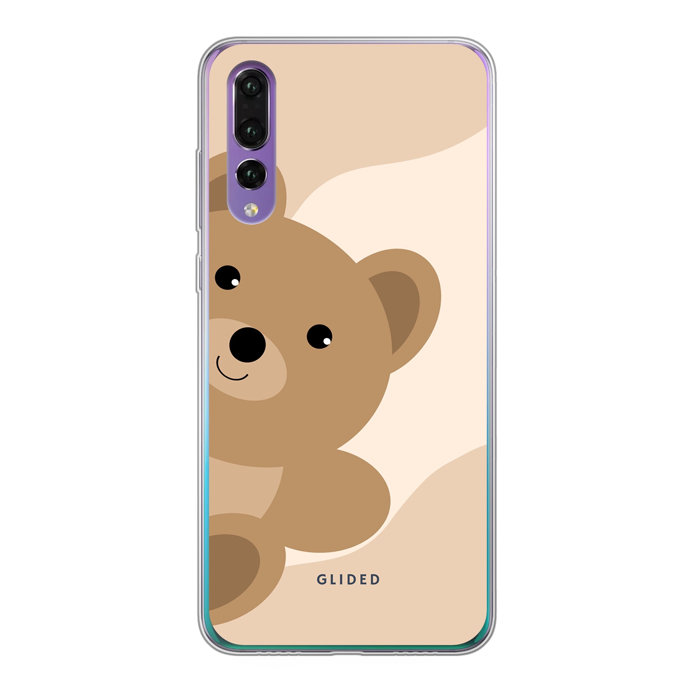 BearLove Huawei P30 Handyhülle mit süßem Bärendesign, bietet Schutz und Stil für dein Smartphone.