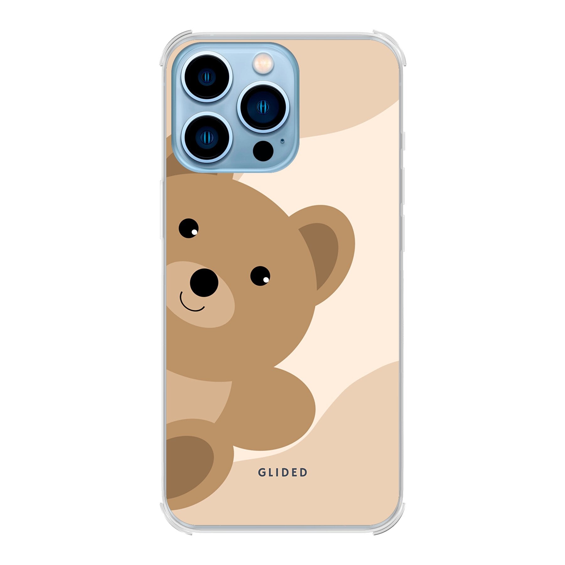 BearLove iPhone 13 Pro Handyhülle mit süßem Bären-Design, bietet optimalen Schutz und stilvolle Ästhetik.