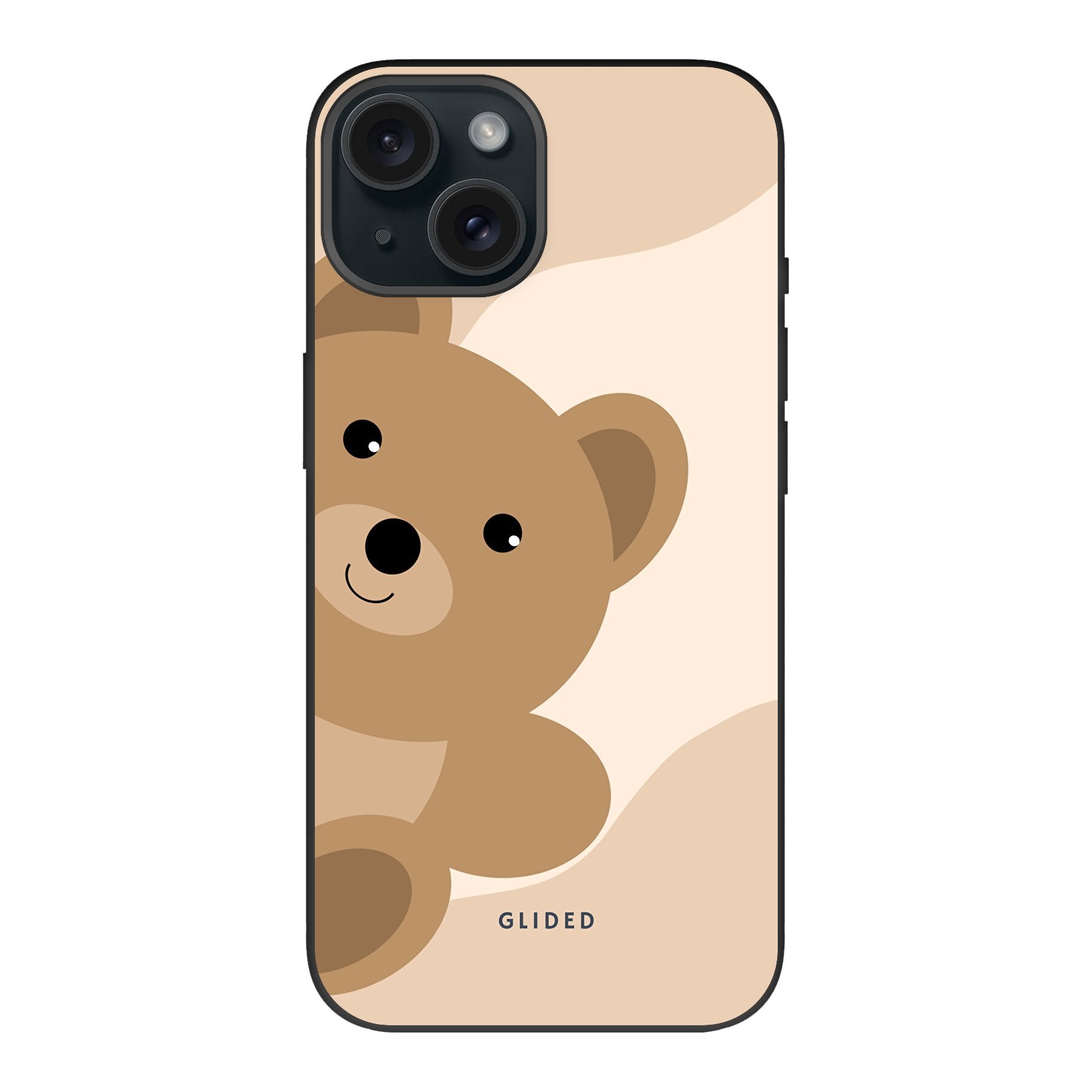 BearLove iPhone 15 Handyhülle mit süßem Bärendesign, bietet Schutz und Stil.