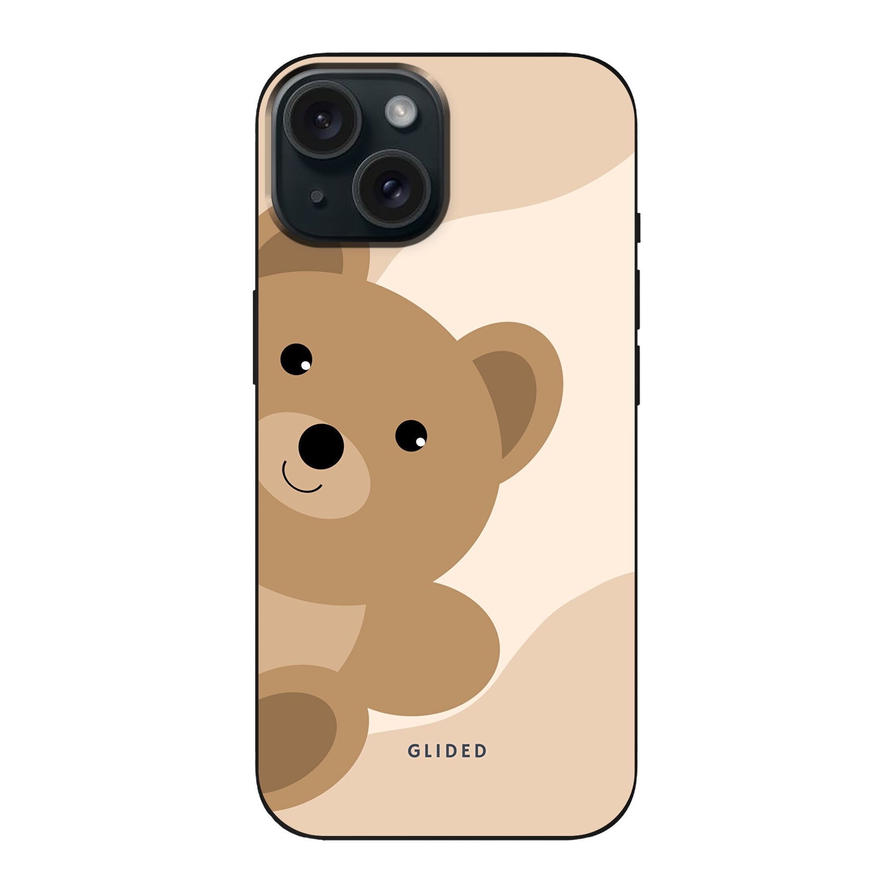 BearLove iPhone 15 Handyhülle mit süßem Bärendesign, bietet Schutz und Stil.