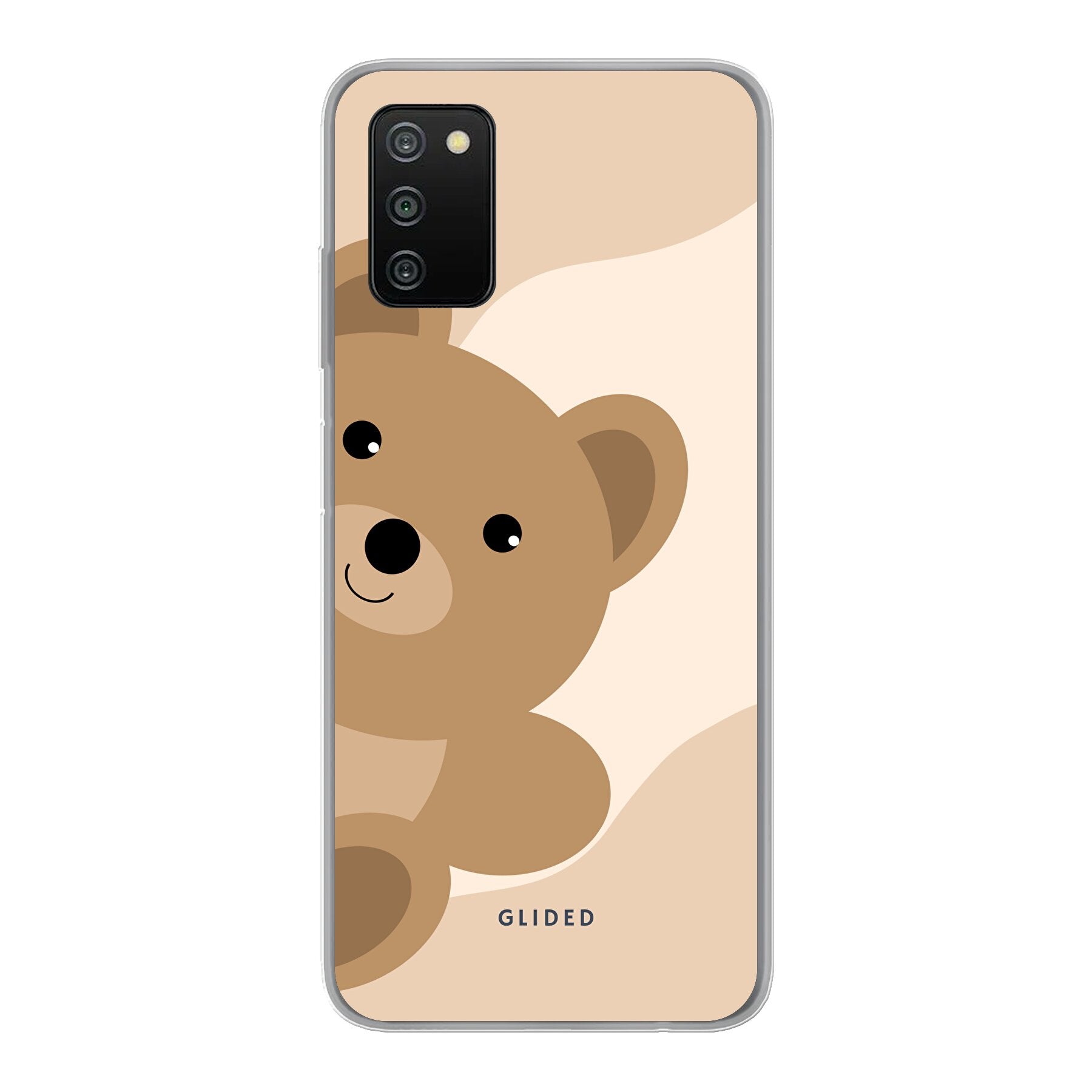 BearLove Right Handyhülle für Samsung Galaxy A03s mit süßen Bärenmotiven, die eine herzliche Verbindung darstellen.