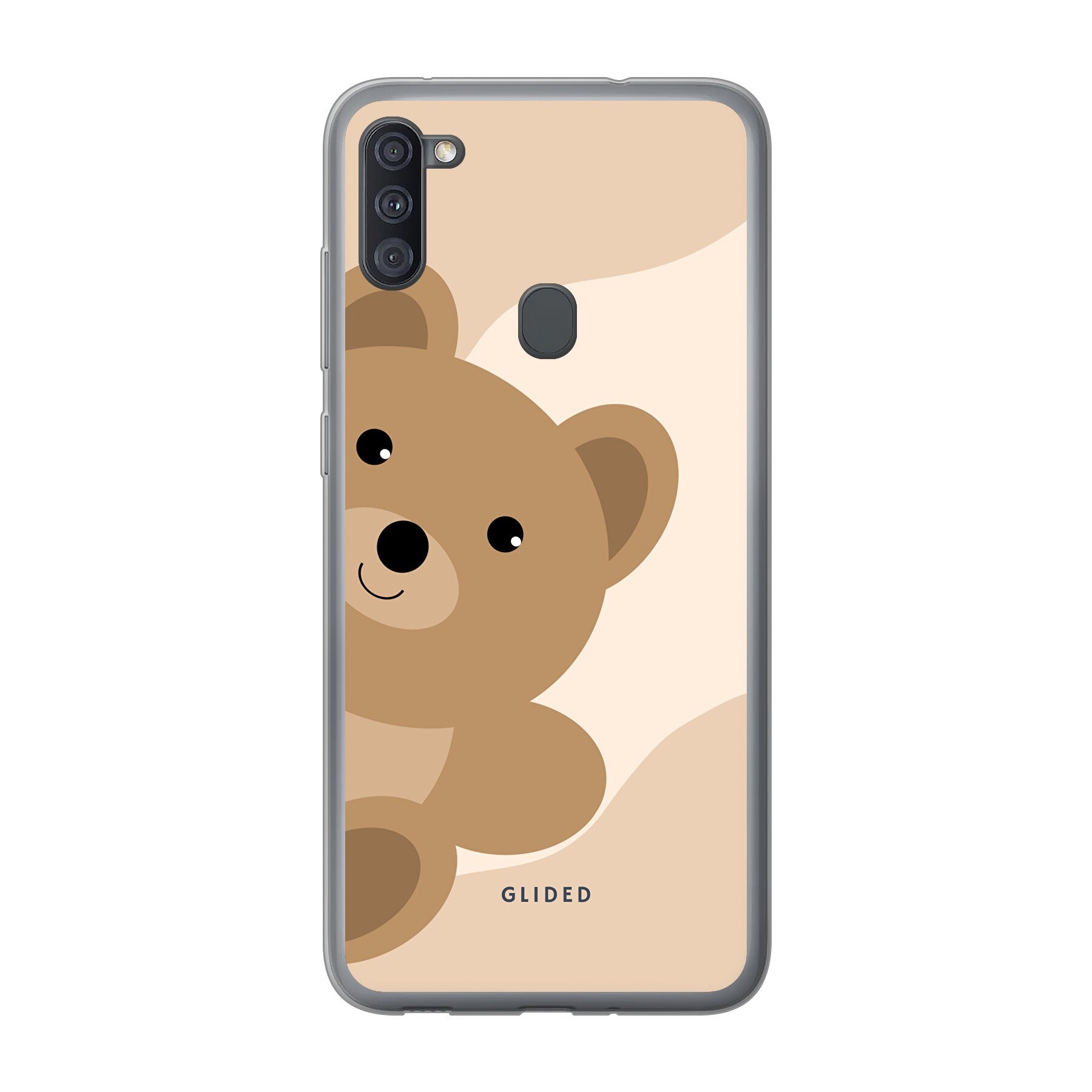 BearLove Handyhülle für Samsung Galaxy A11 mit süßem Bärendesign, bietet Schutz und Stil.