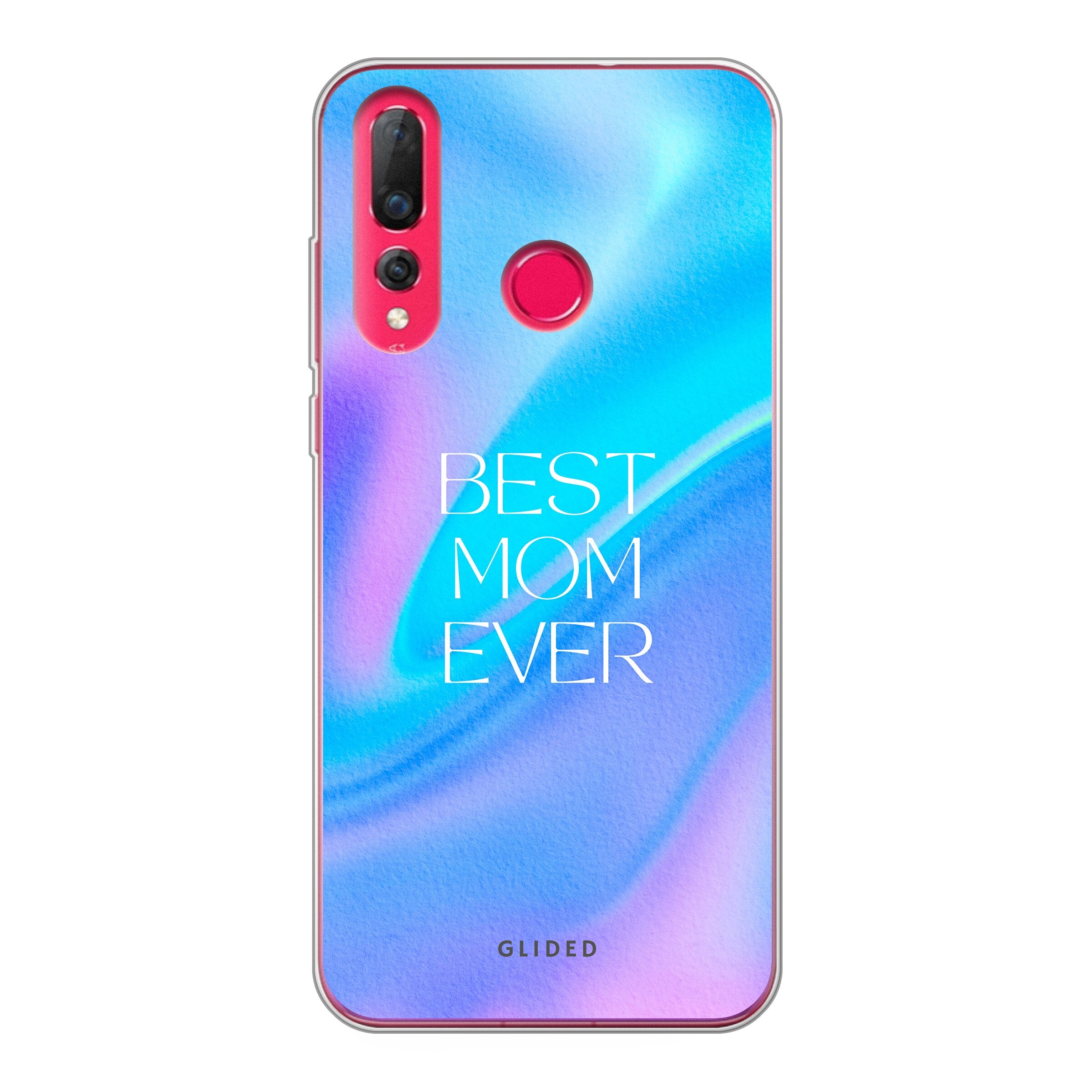 Huawei P30 Lite Handyhülle mit dem Design 'Best Mom', verziert mit zarten Blumen und liebevollen Details, ideal für Mütter.