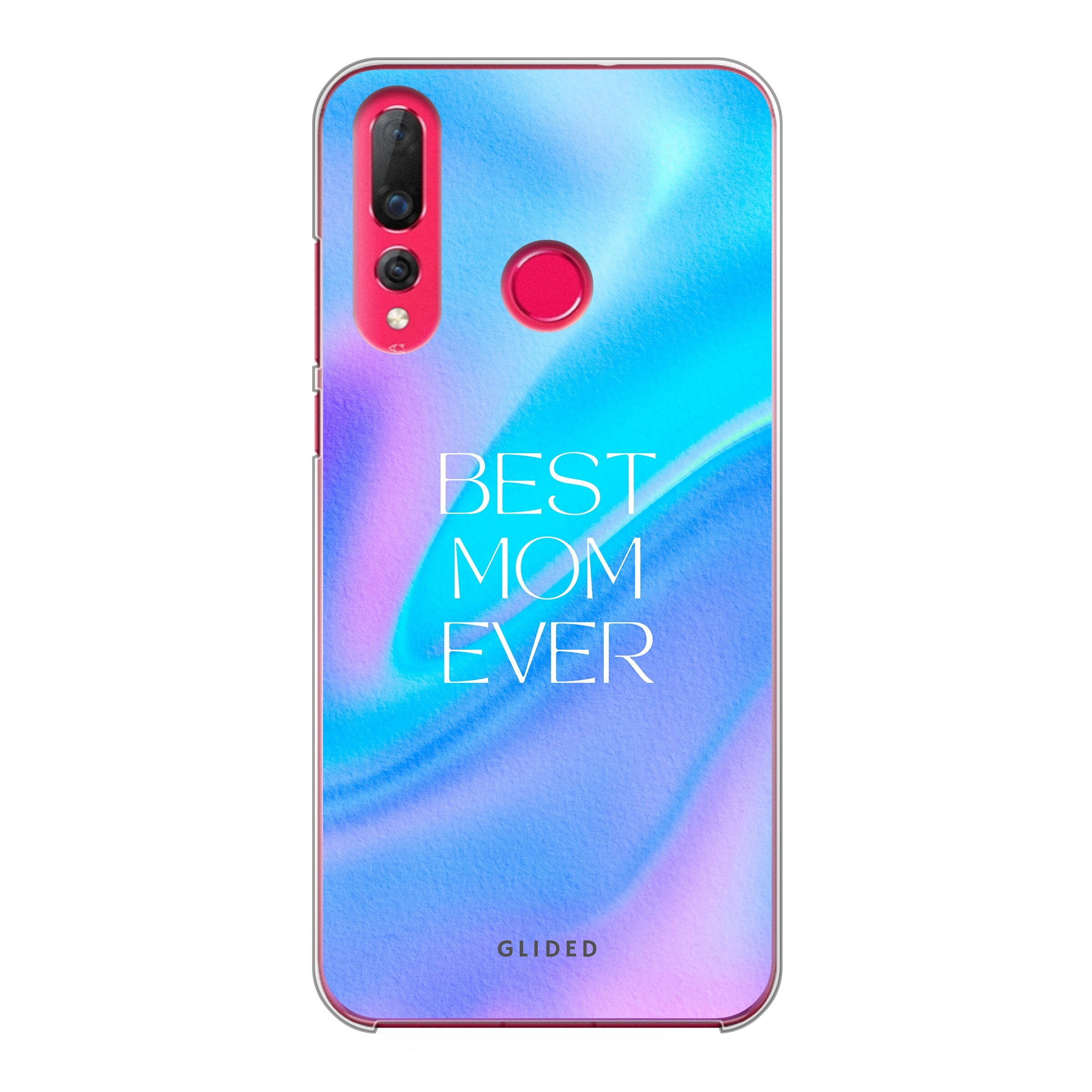 Huawei P30 Lite Handyhülle mit dem Design 'Best Mom', verziert mit zarten Blumen und liebevollen Details, ideal für Mütter.