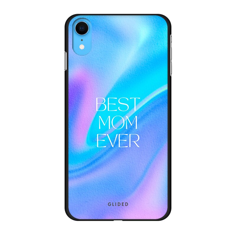 Best Mom iPhone XR Handyhülle mit floralem Design, das die Liebe und Wertschätzung für Mütter symbolisiert.