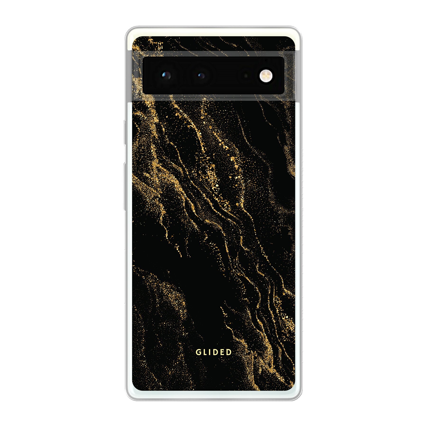 Elegante Black Marble Handyhülle für Google Pixel 6 mit stilvollem Marmordesign, bietet Schutz und Luxus.