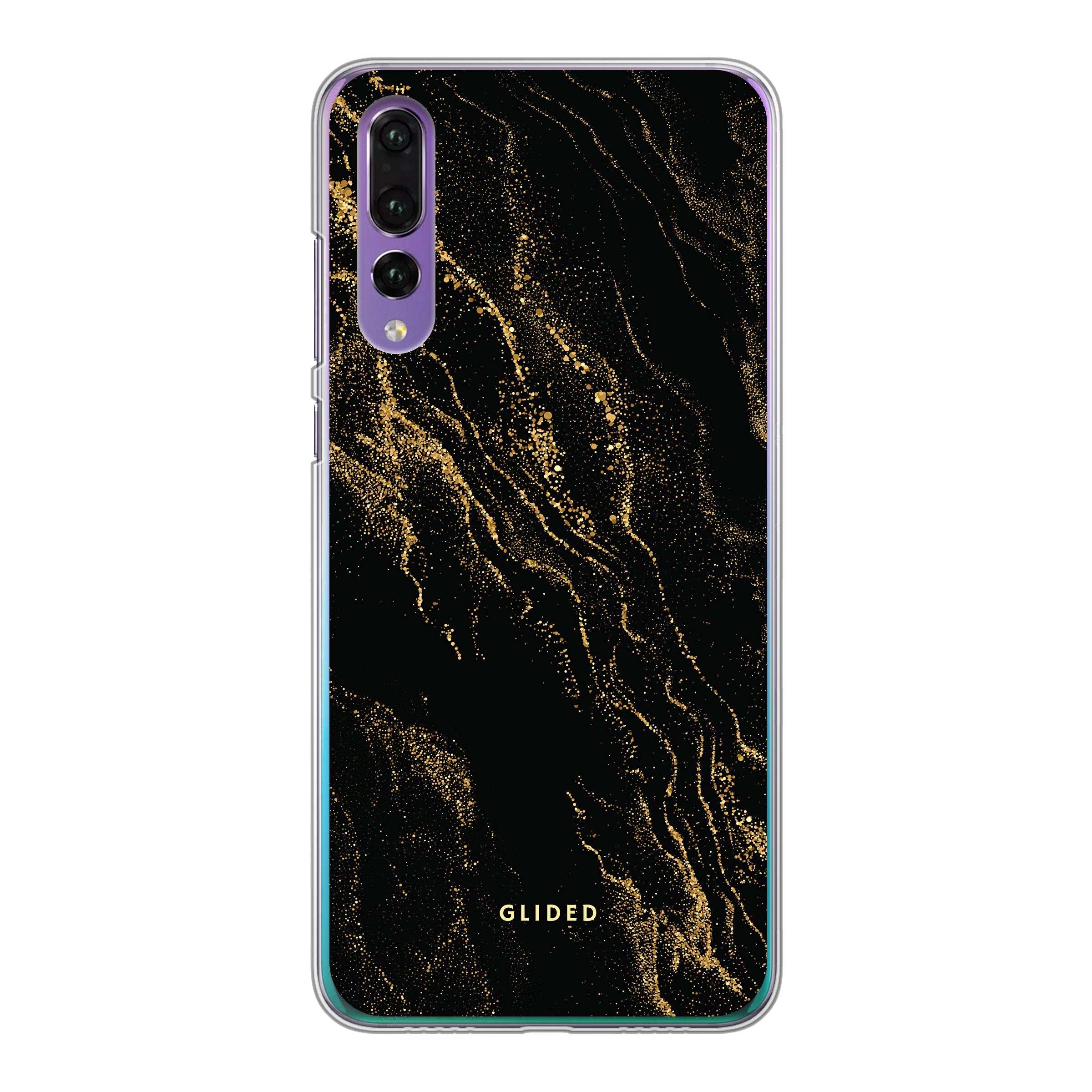 Elegante Black Marble Huawei P30 Handyhülle mit luxuriösem Marmordesign, bietet stilvollen Schutz und präzise Aussparungen.