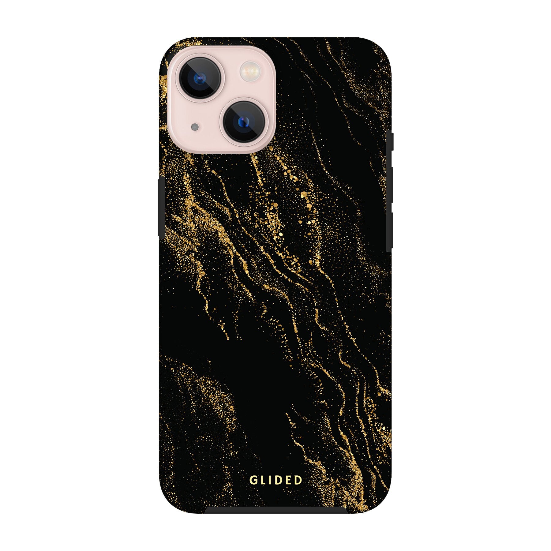 Elegante Black Marble iPhone 13 Handyhülle mit schwarzem Marmordesign, bietet stilvollen Schutz und luxuriöse Ästhetik.