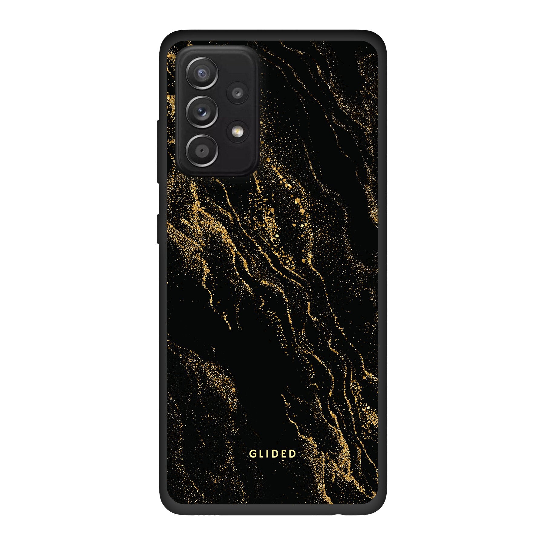 Elegante Black Marble Handyhülle für Samsung Galaxy A52, A52 5G und A52s 5G mit luxuriösem Marmordesign.