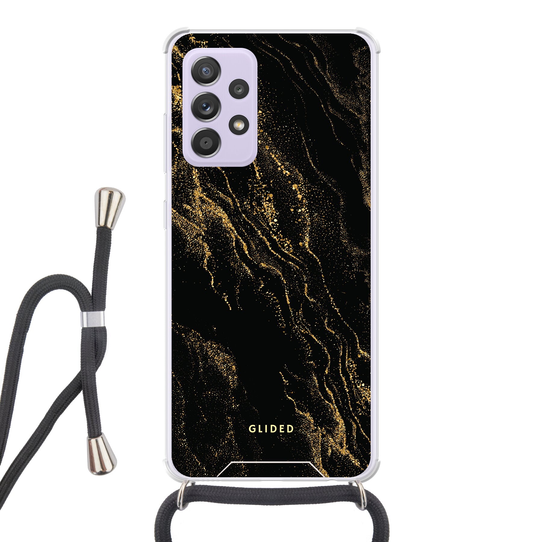 Elegante Black Marble Handyhülle für Samsung Galaxy A52, A52 5G und A52s 5G mit luxuriösem Marmordesign.