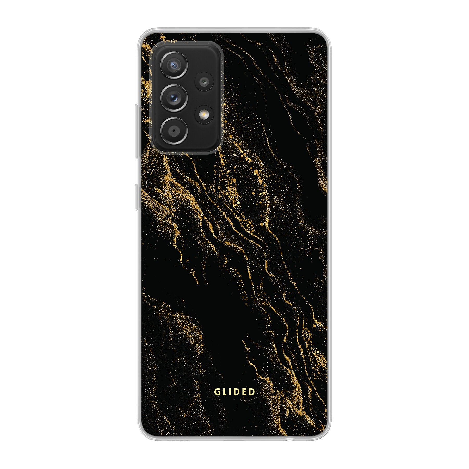 Elegante Black Marble Handyhülle für Samsung Galaxy A52, A52 5G und A52s 5G mit luxuriösem Marmordesign.