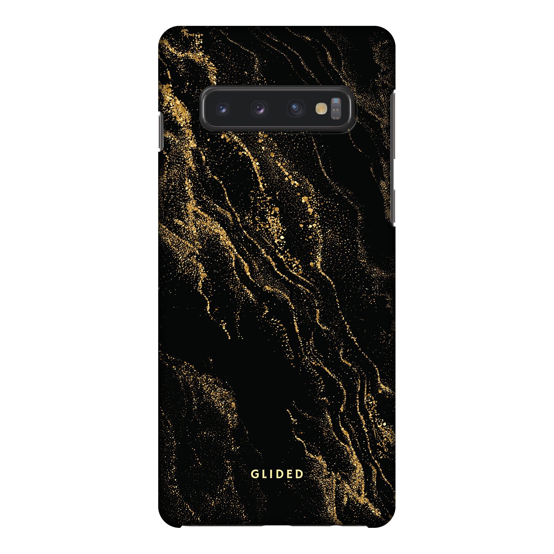 Elegante Black Marble Handyhülle für Samsung Galaxy S10 mit luxuriösem Marmordesign, bietet stilvollen Schutz und Funktionalität.