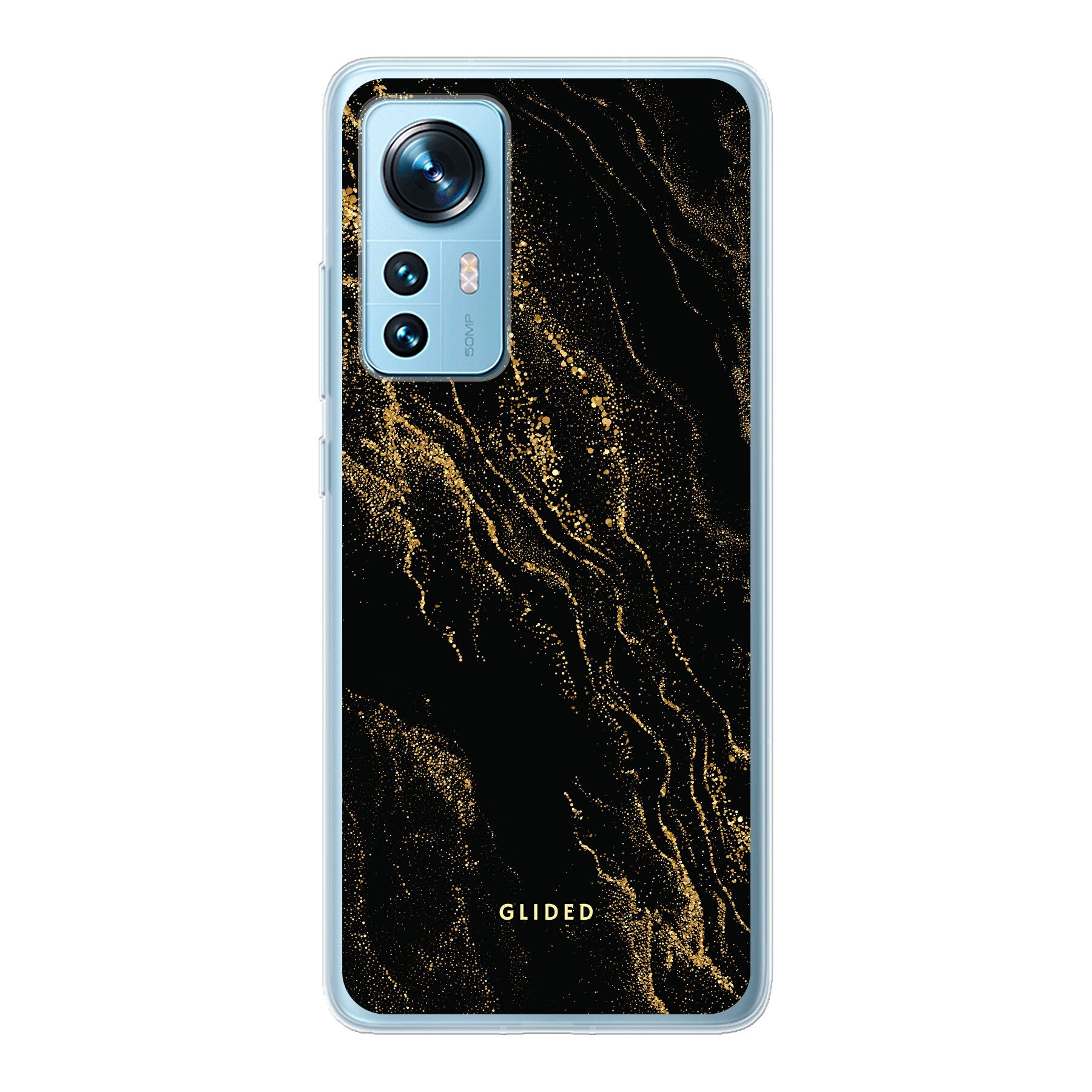 Elegante Black Marble Handyhülle für Xiaomi 12 mit luxuriösem Marmordesign, bietet stilvollen Schutz und präzisen Zugang zu Funktionen.