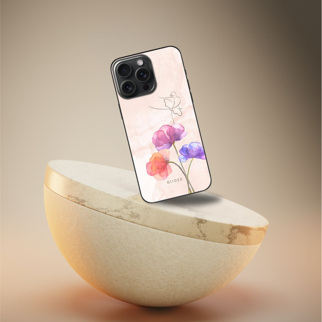 Blossom Handyhülle für Google Pixel 5 mit Ballerina auf einer Blume in zarten Pastellfarben, bietet eleganten Schutz.