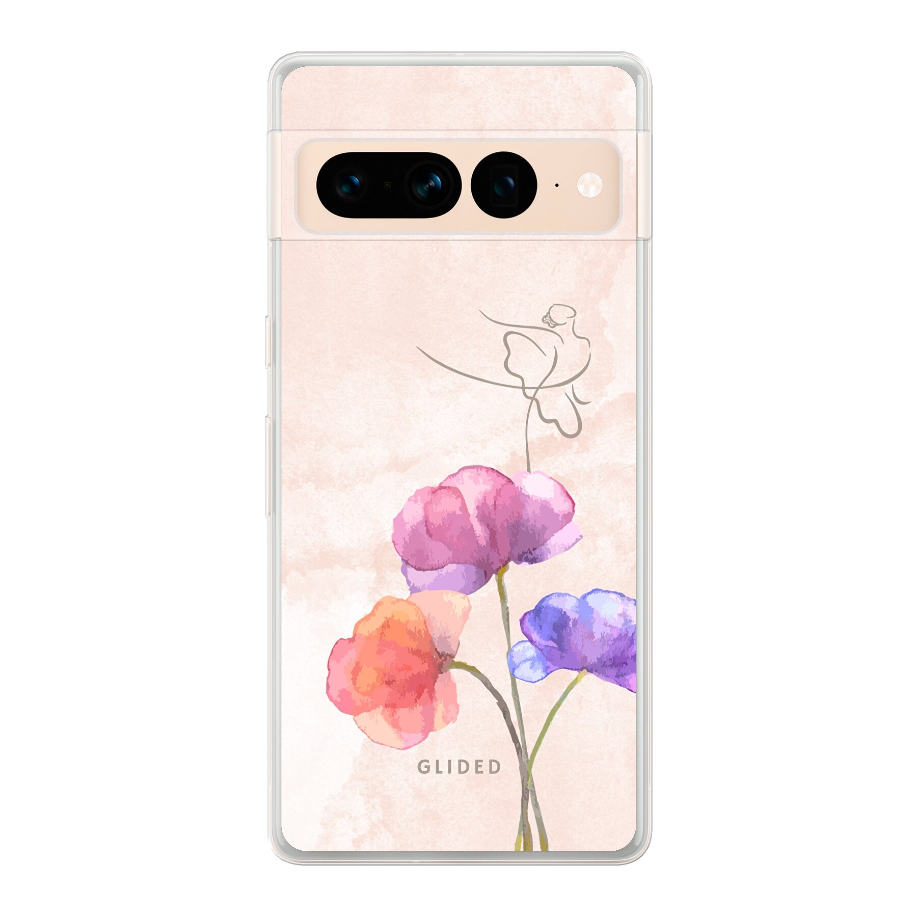 Blossom Handyhülle für Google Pixel 7 Pro mit Ballerina-Design in zarten Pastellfarben, bietet stilvollen Schutz und Eleganz.