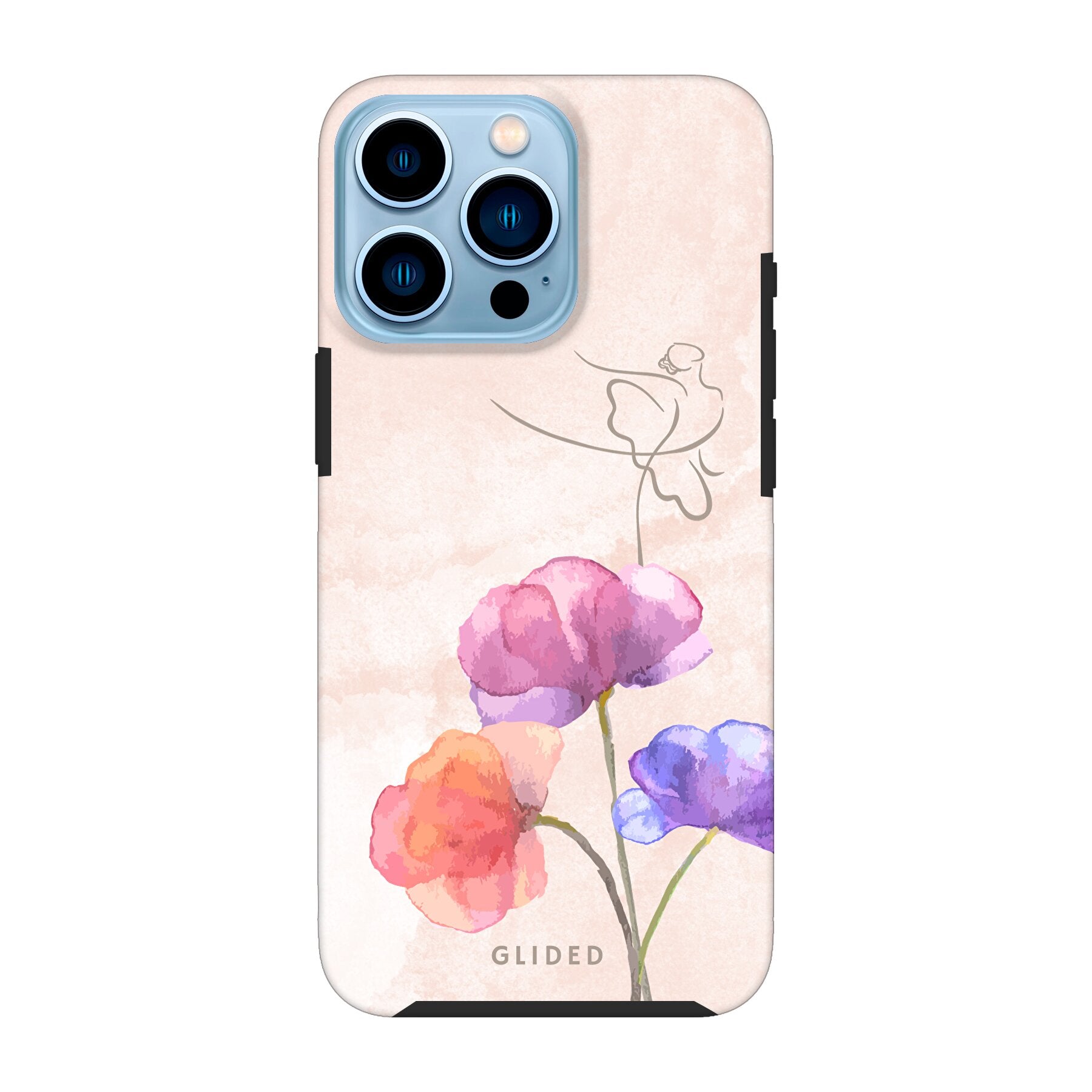 Blossom iPhone 13 Pro Handyhülle mit Ballerina-Design in zarten Pastellfarben, elegant und schützend.