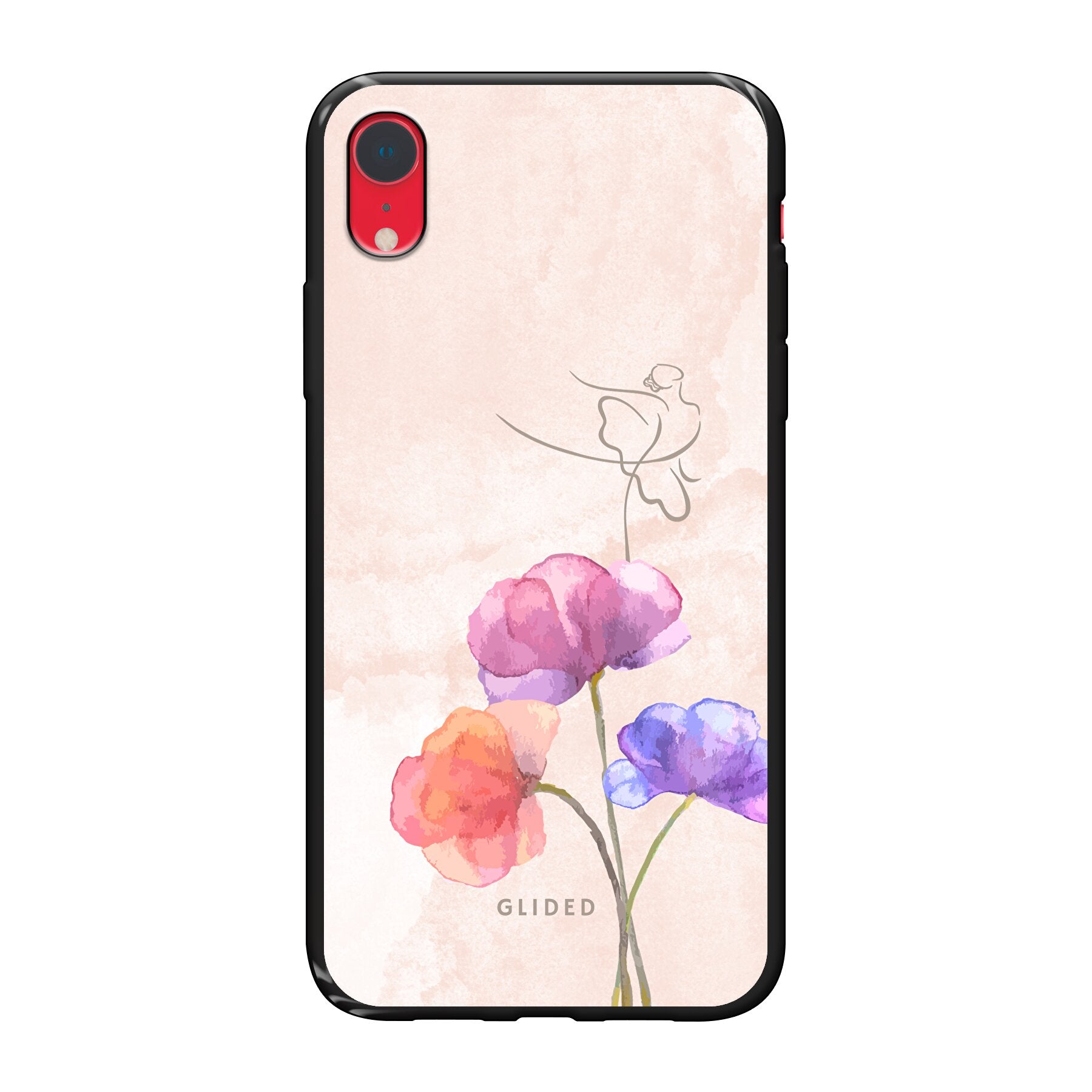 Blossom iPhone XR Handyhülle mit Ballerina-Design in zarten Pastellfarben, die Eleganz und Schutz vereint.