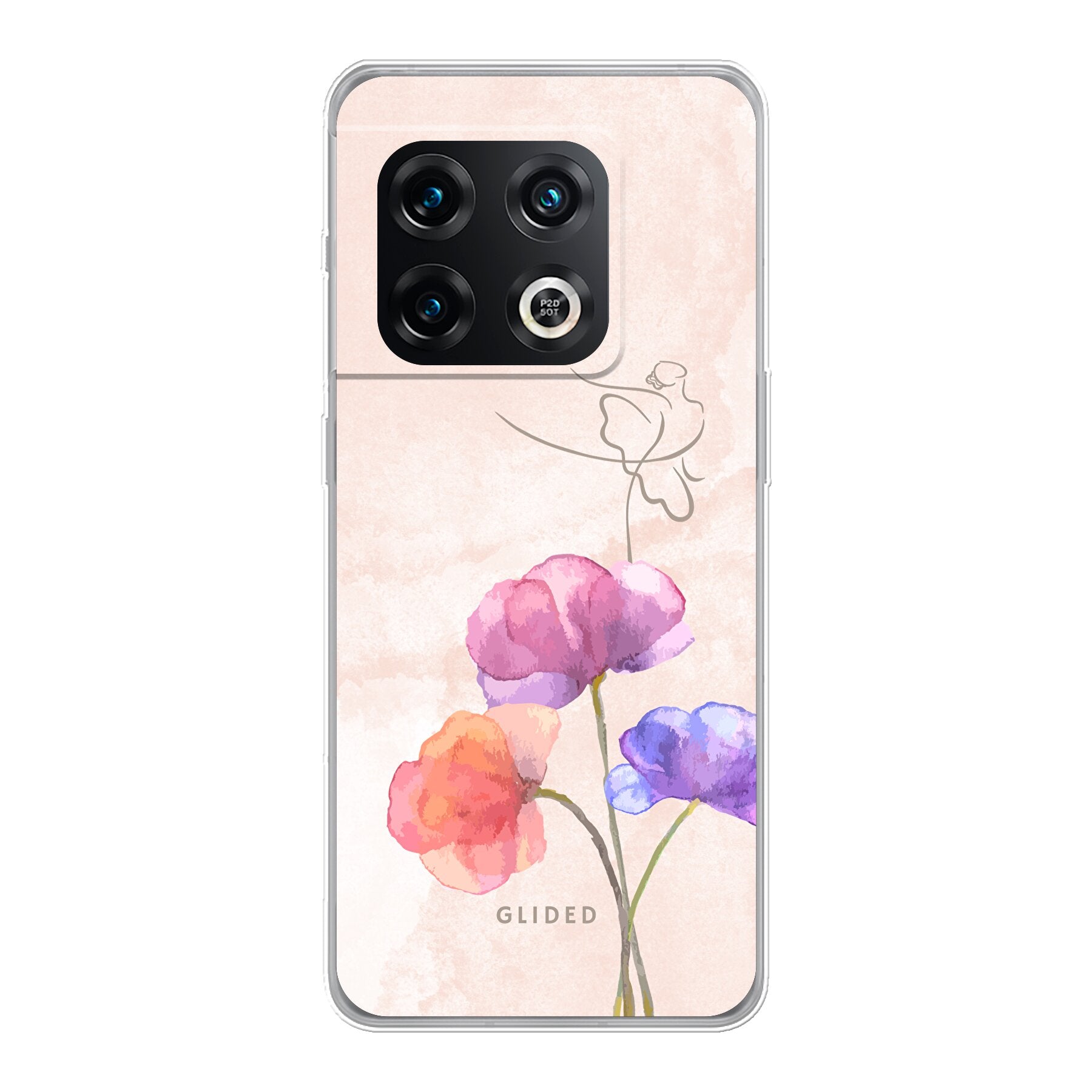 Blossom Handyhülle für OnePlus 10 Pro mit zarten Pastellfarben und Ballerina-Design auf einer Blume.