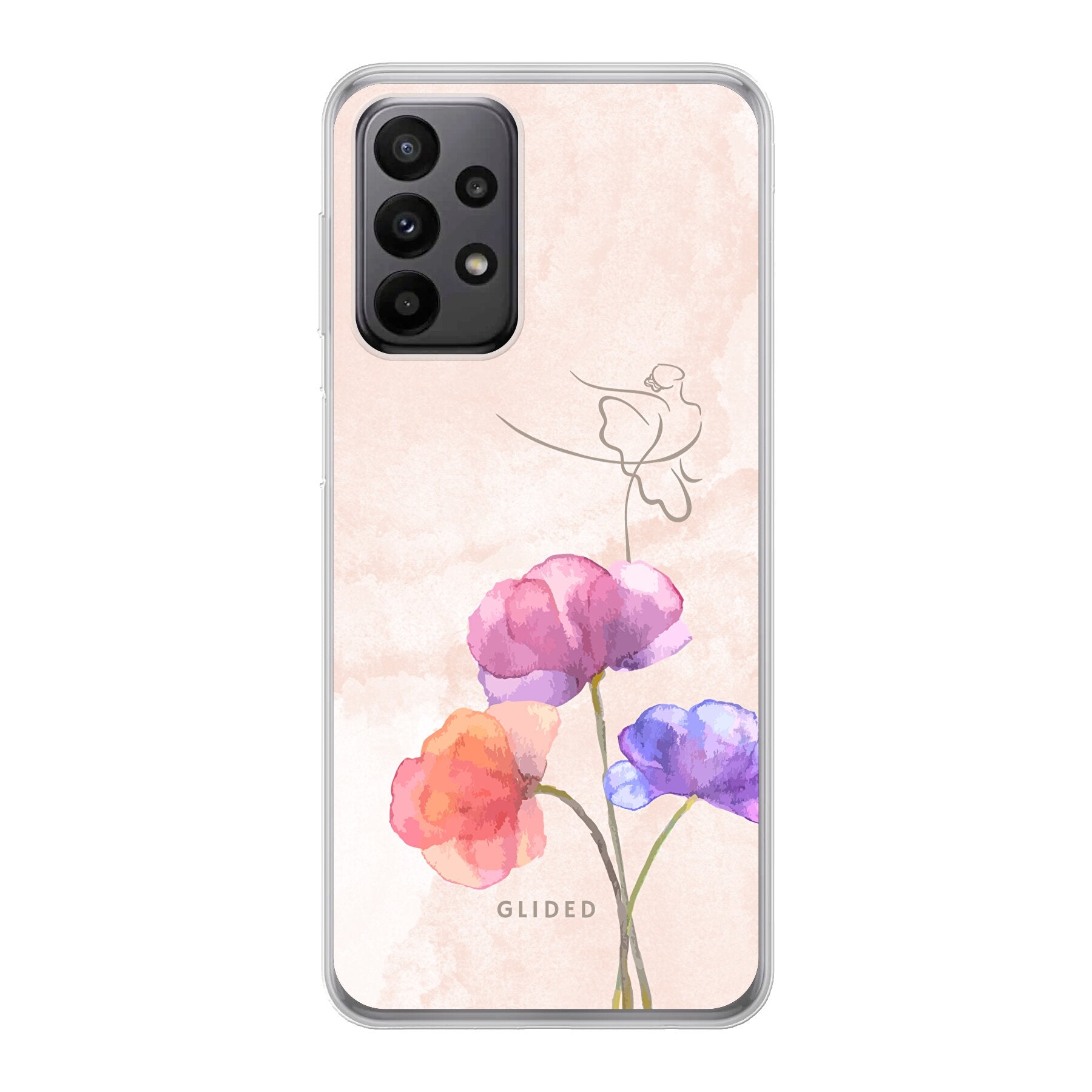 Blossom Handyhülle für Samsung Galaxy A23 5G mit Ballerina-Design in zarten Pastellfarben, idealer Schutz und stilvolles Accessoire.