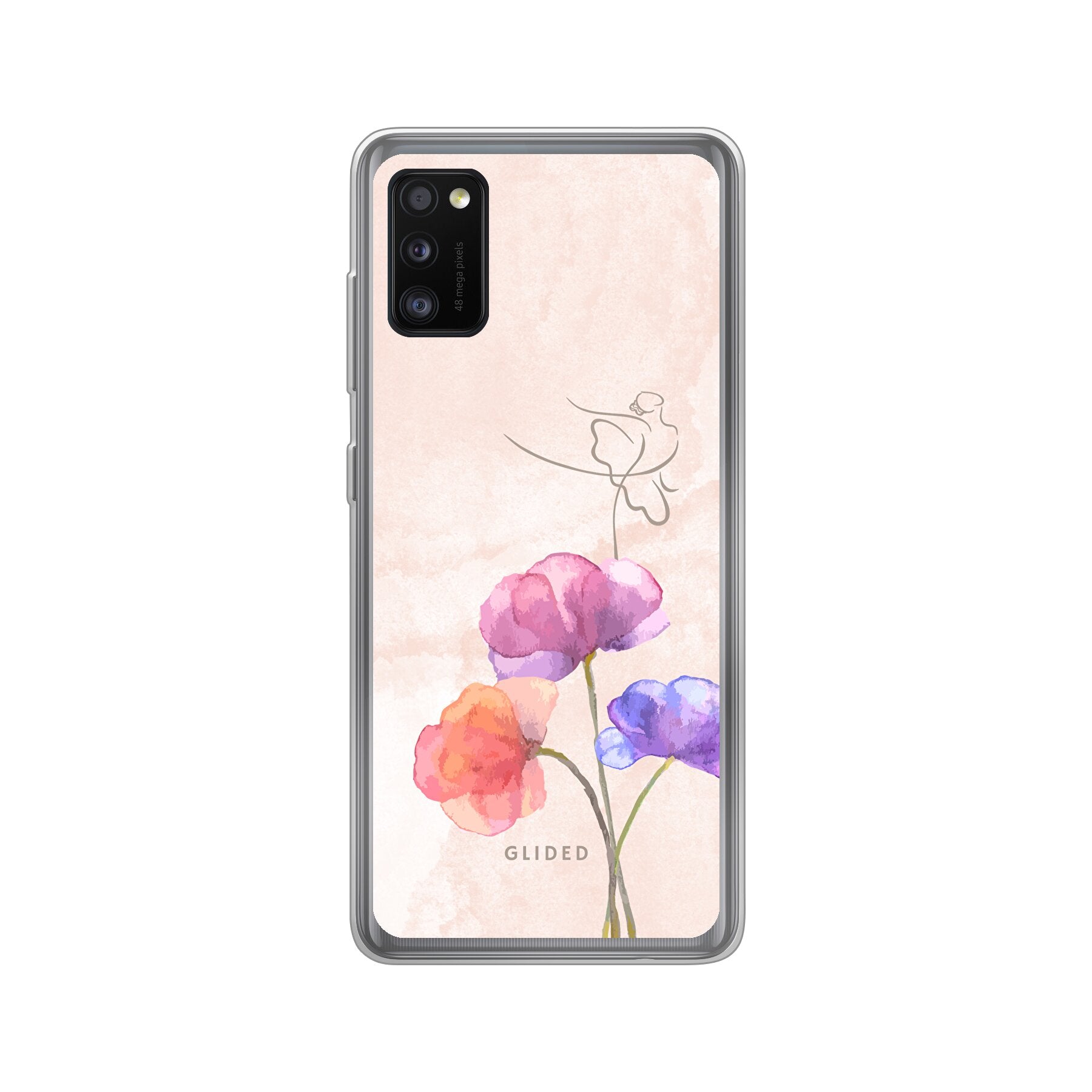 Blossom Handyhülle für Samsung Galaxy A41 mit Ballerina-Design in zarten Pastellfarben, idealer Schutz und stilvolles Accessoire.