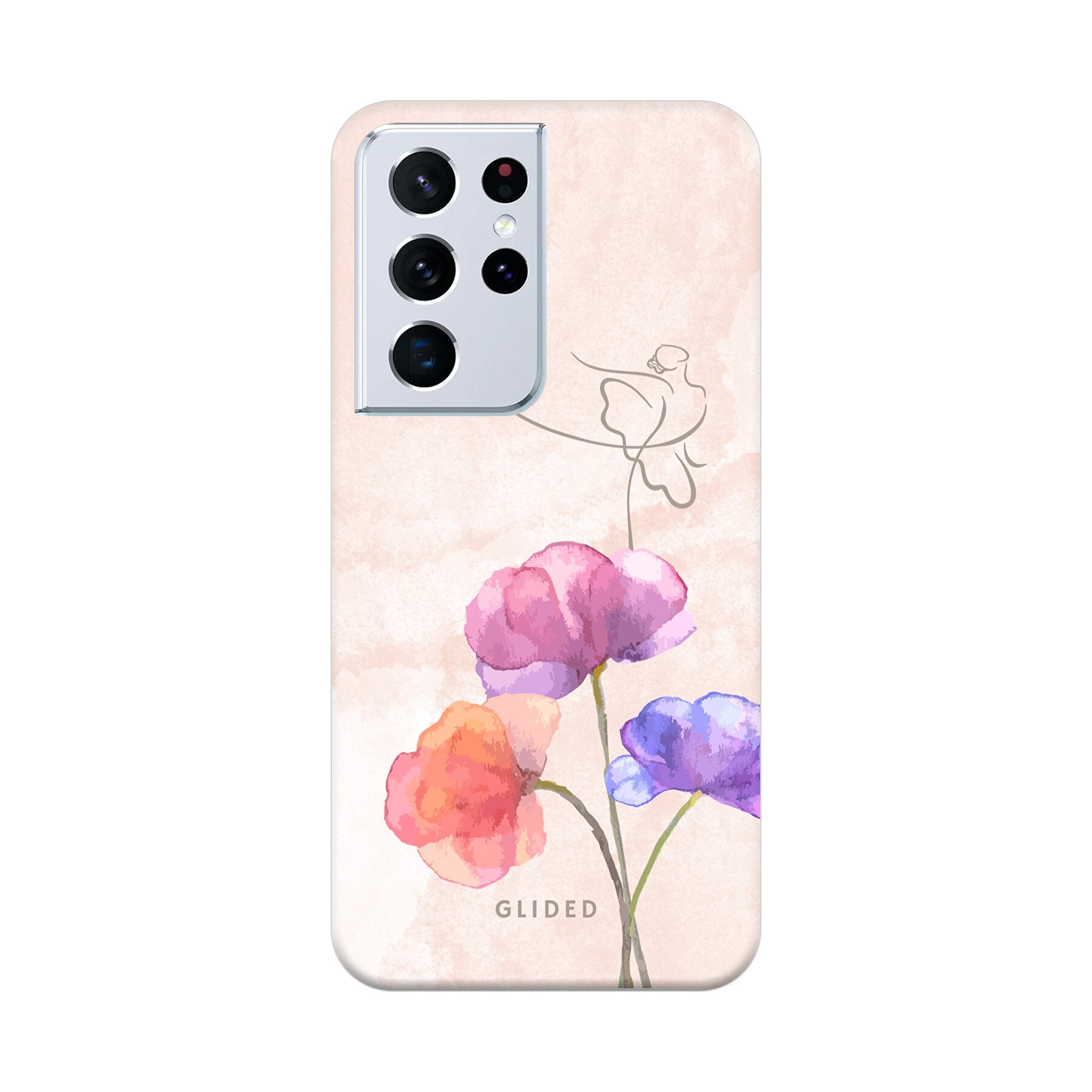 Blossom Handyhülle für Samsung Galaxy S21 Ultra 5G mit Ballerina-Design in zarten Pastellfarben, bietet stilvollen Schutz und Eleganz.