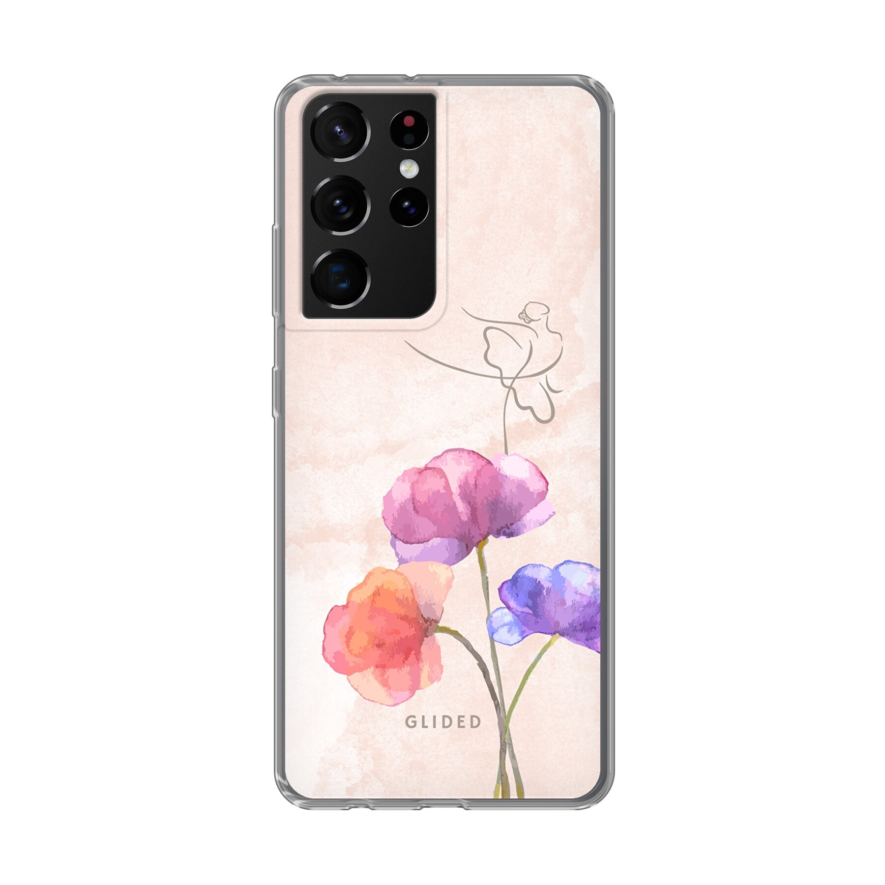 Blossom Handyhülle für Samsung Galaxy S21 Ultra 5G mit Ballerina-Design in zarten Pastellfarben, bietet stilvollen Schutz und Eleganz.