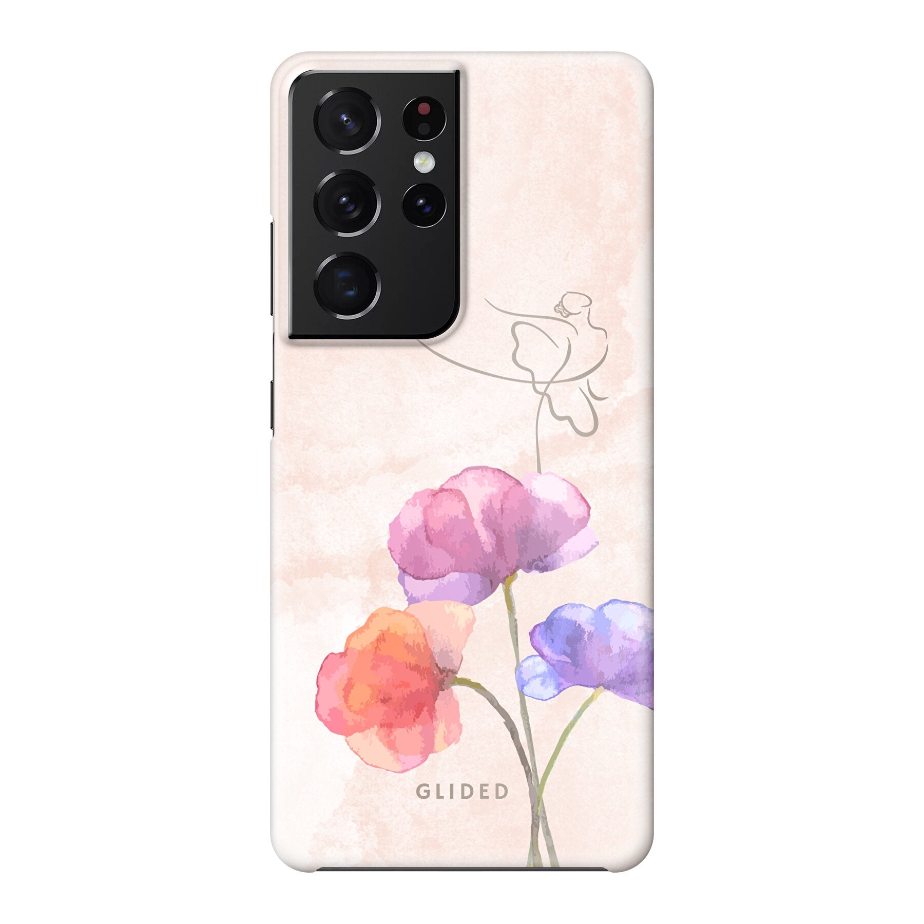 Blossom Handyhülle für Samsung Galaxy S21 Ultra 5G mit Ballerina-Design in zarten Pastellfarben, bietet stilvollen Schutz und Eleganz.