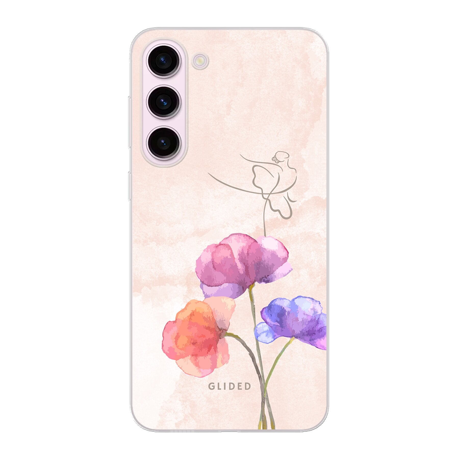 Blossom Handyhülle für Samsung Galaxy S23 Plus mit Ballerina-Design in zarten Pastellfarben, idealer Schutz und eleganter Look.