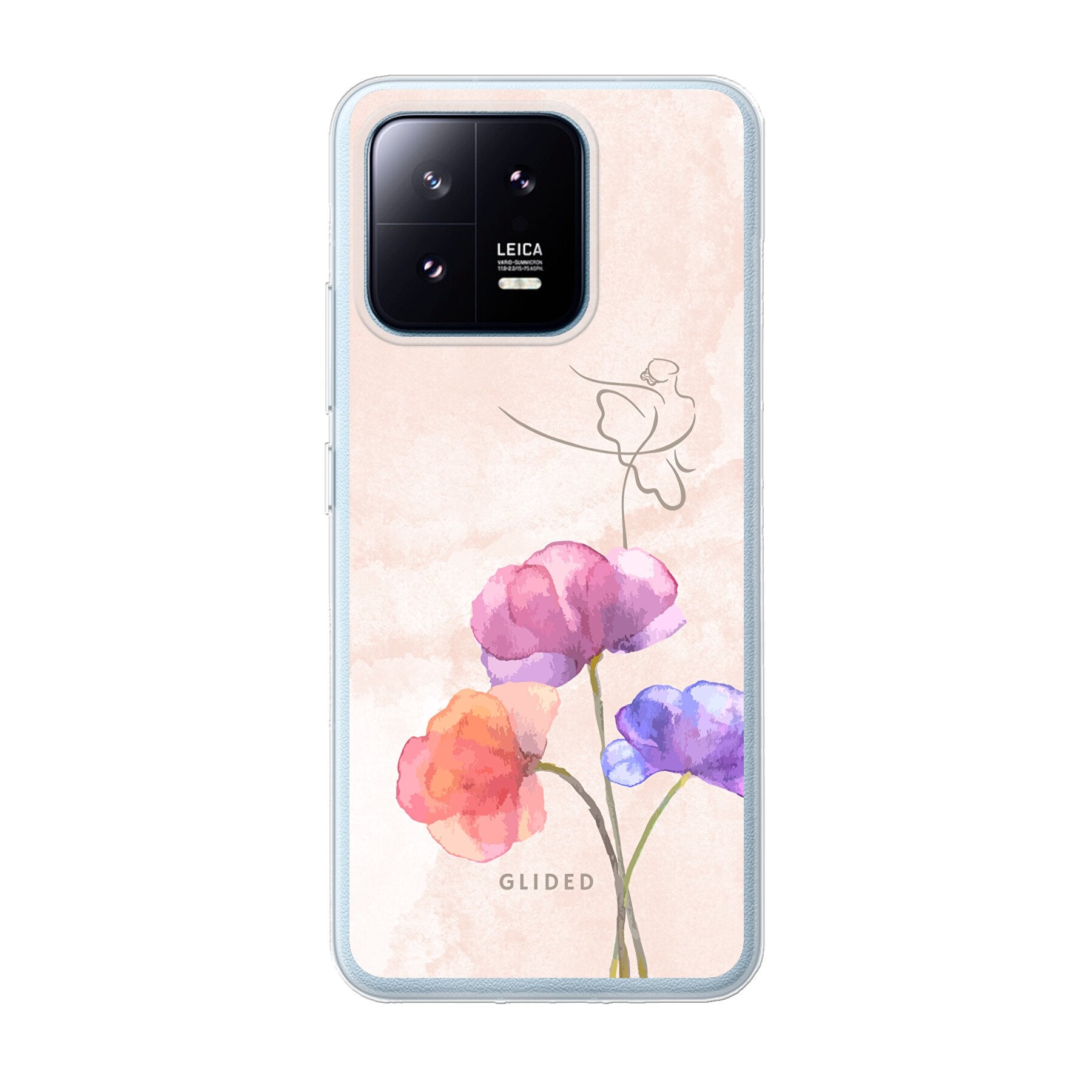 Blossom Handyhülle für Xiaomi 13 Pro mit zartem Ballerina-Design auf einer Blume in Pastellfarben.