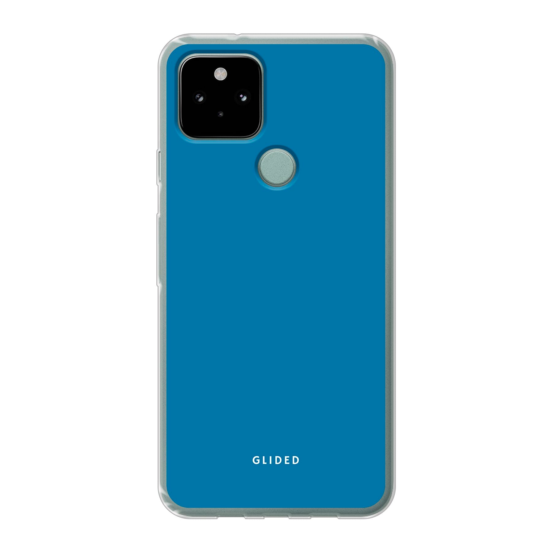 Die 'Blue Delight' Handyhülle für Google Pixel 5 in einem bezaubernden Blauton, bietet stilvollen Schutz und elegantes Design.