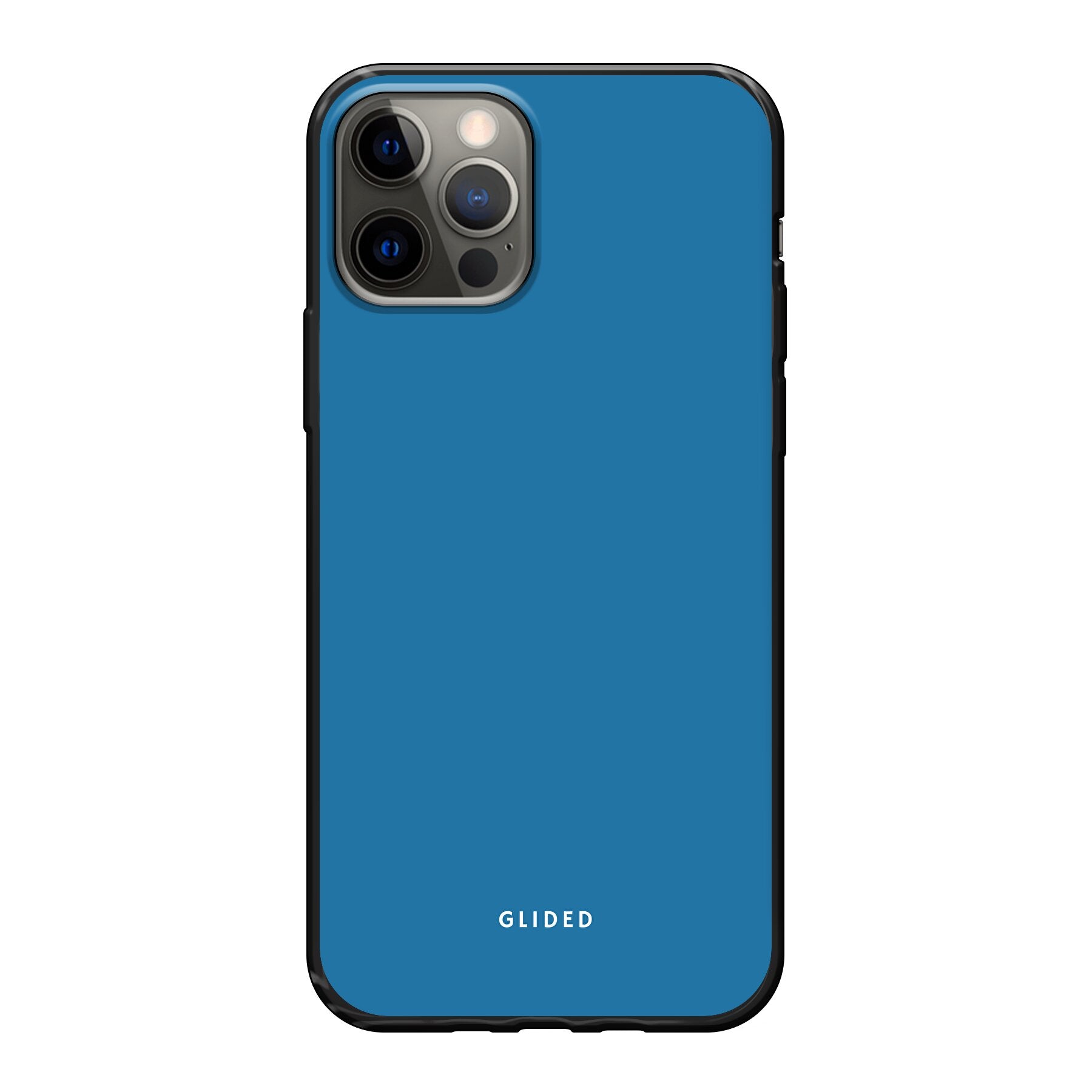 Blue Delight Handyhülle für iPhone 12 Pro in bezauberndem Blauton, bietet stilvollen Schutz und elegantes Design.