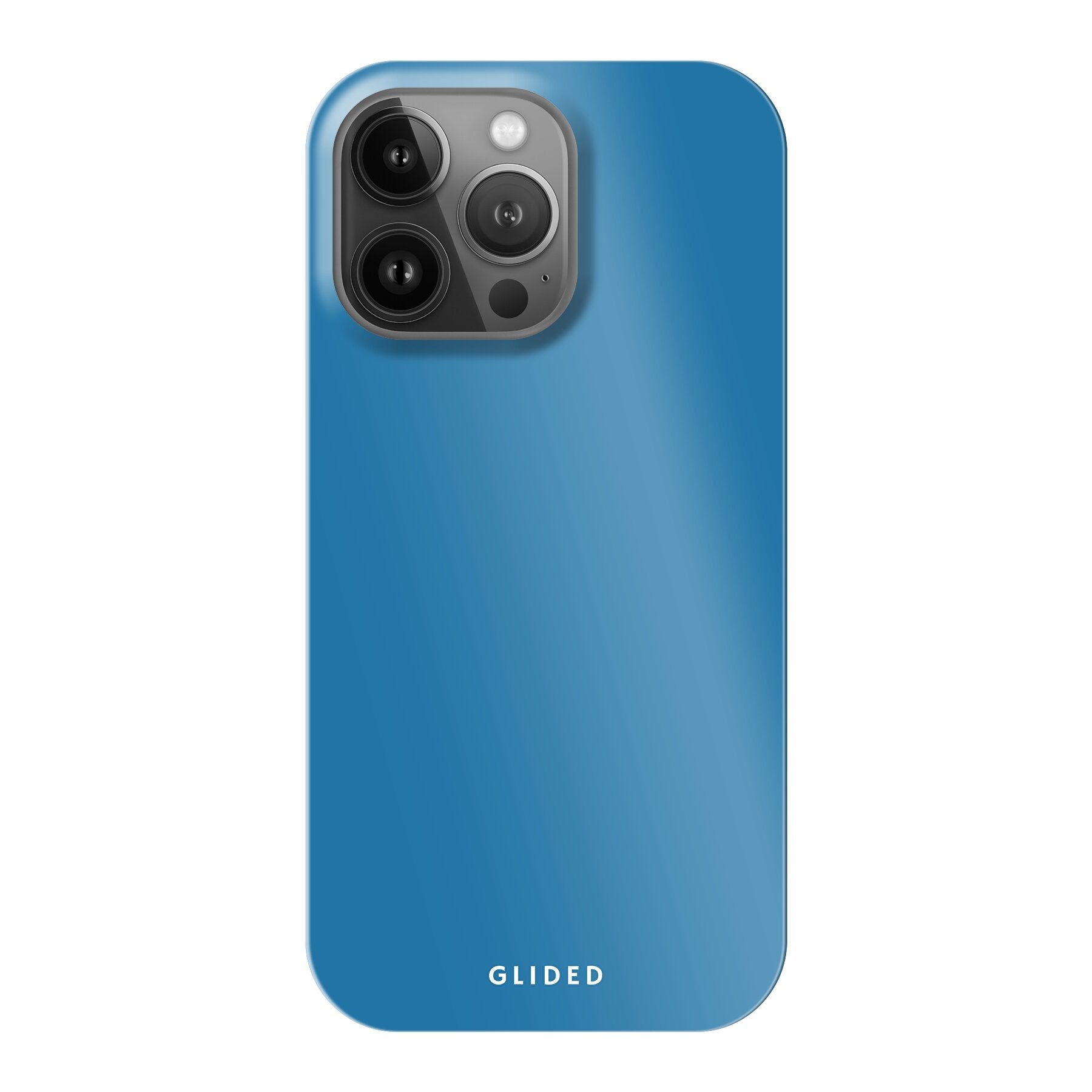 Die Blue Delight Handyhülle für iPhone 13 Pro in einem bezaubernden Blauton, die stilvollen Schutz und elegantes Design vereint.