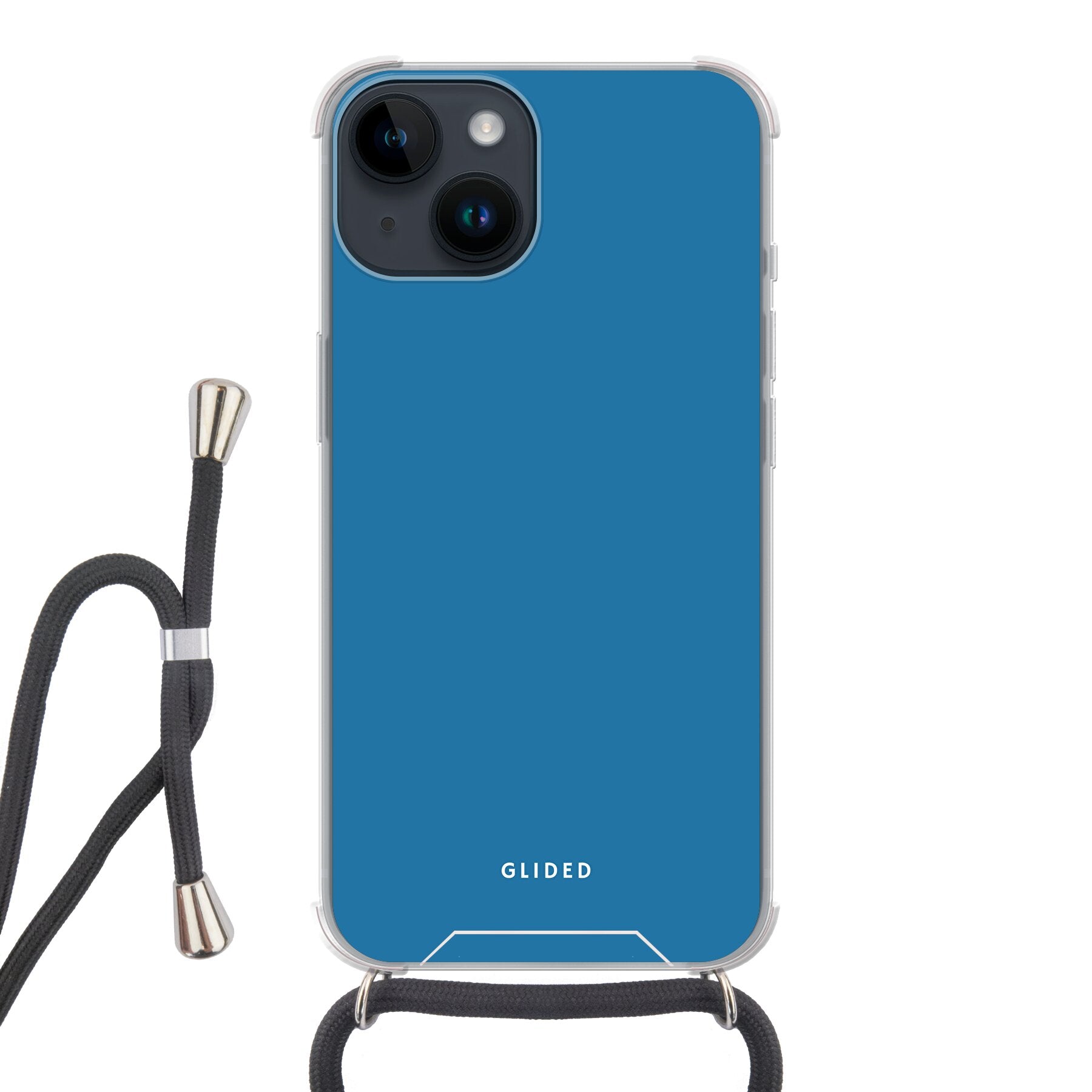 Die Blue Delight Handyhülle für iPhone 14 in einem bezaubernden Blauton, bietet stilvollen Schutz und elegantes Design.