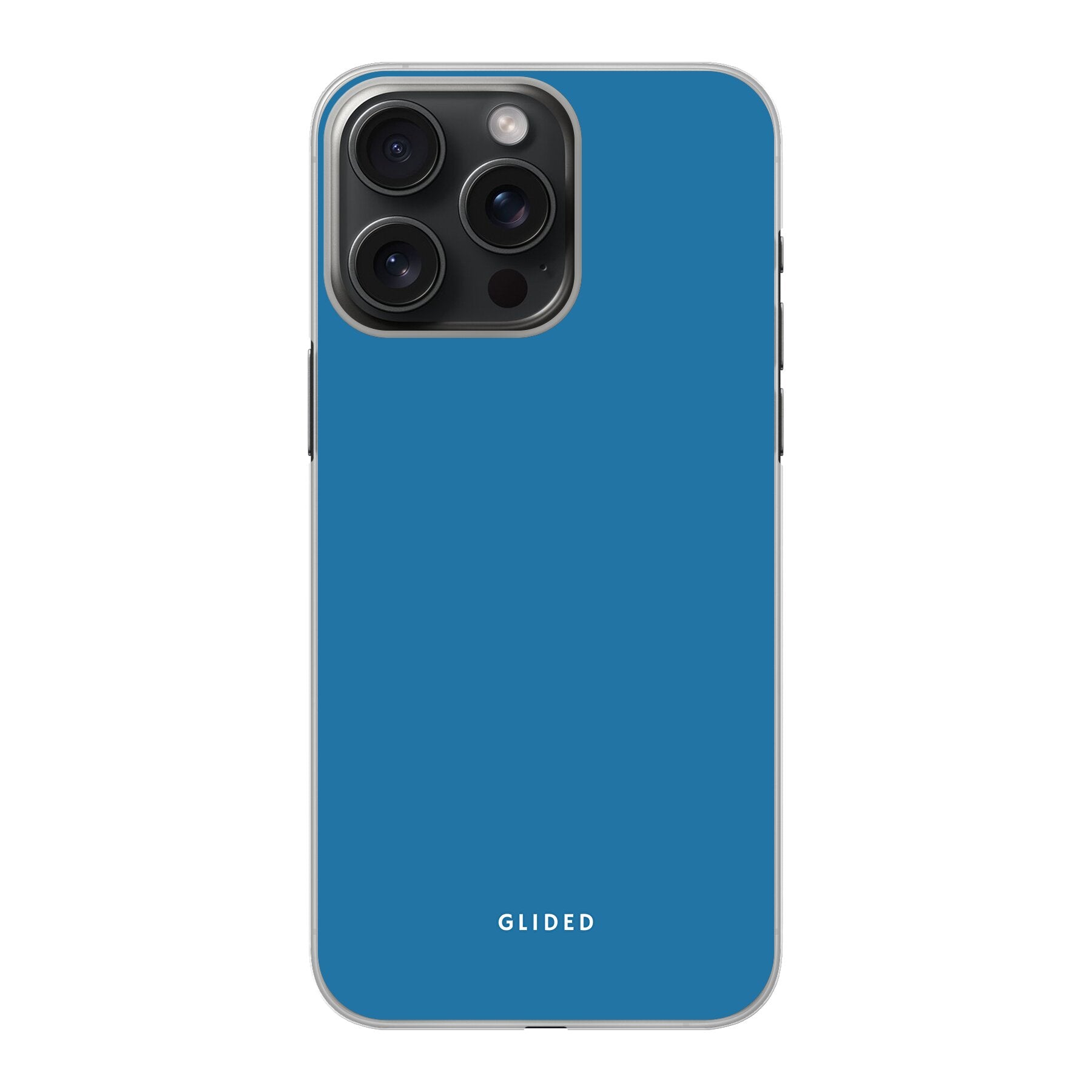 Blue Delight Handyhülle für iPhone 15 Pro Max in bezauberndem Blauton, bietet eleganten Schutz und stilvolles Design.